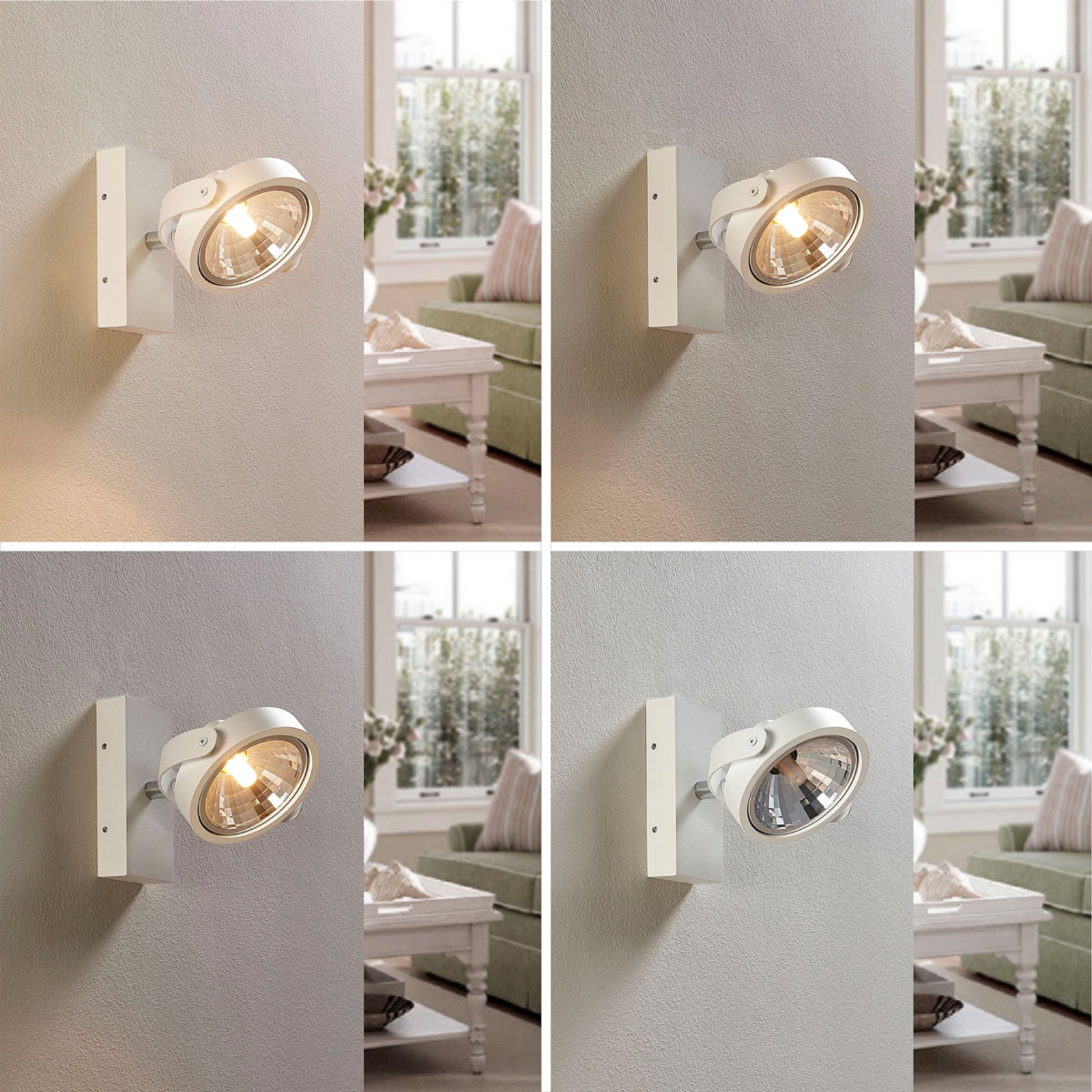 LED-Strahler Lieven Weiß Wand Decke Lampenwelt Spot G9 Aluminium Wandleuchte 