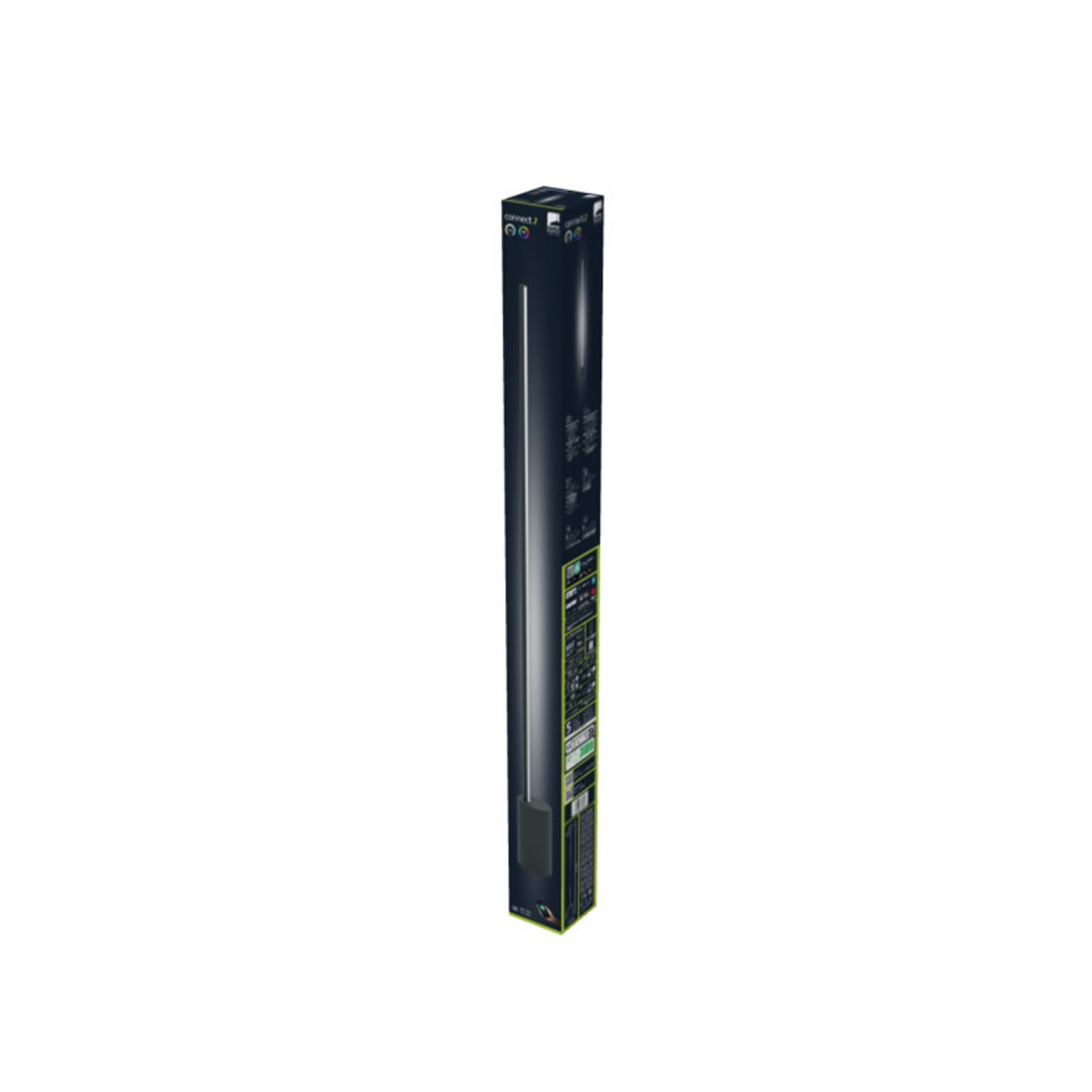 EGLO connect Smart LED-lattiavalo FLATRON-Z, musta, 128 cm