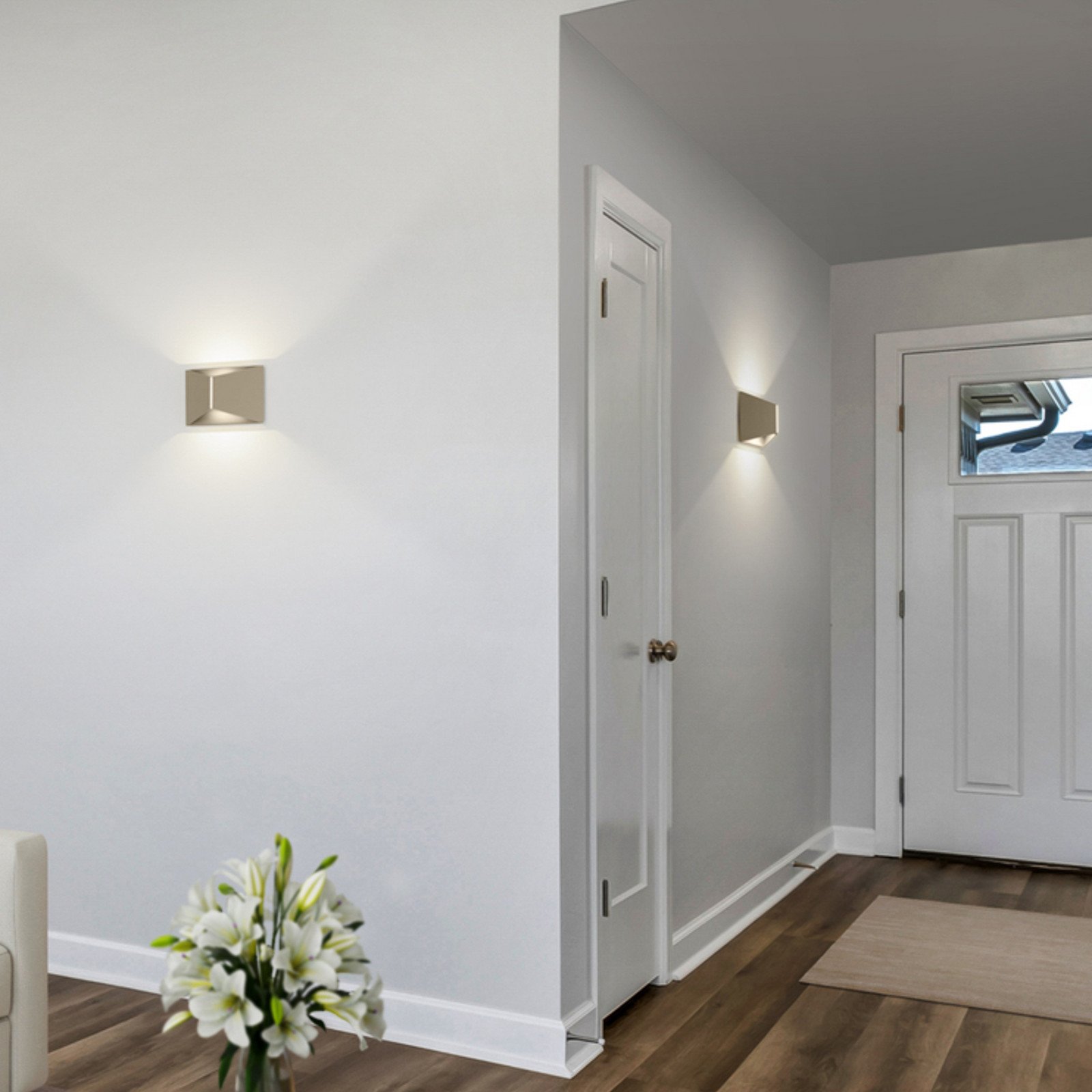 Aplică LED Helestra VID maro deschis sus/jos IP65 - Studiu / Birou - Aluminiu