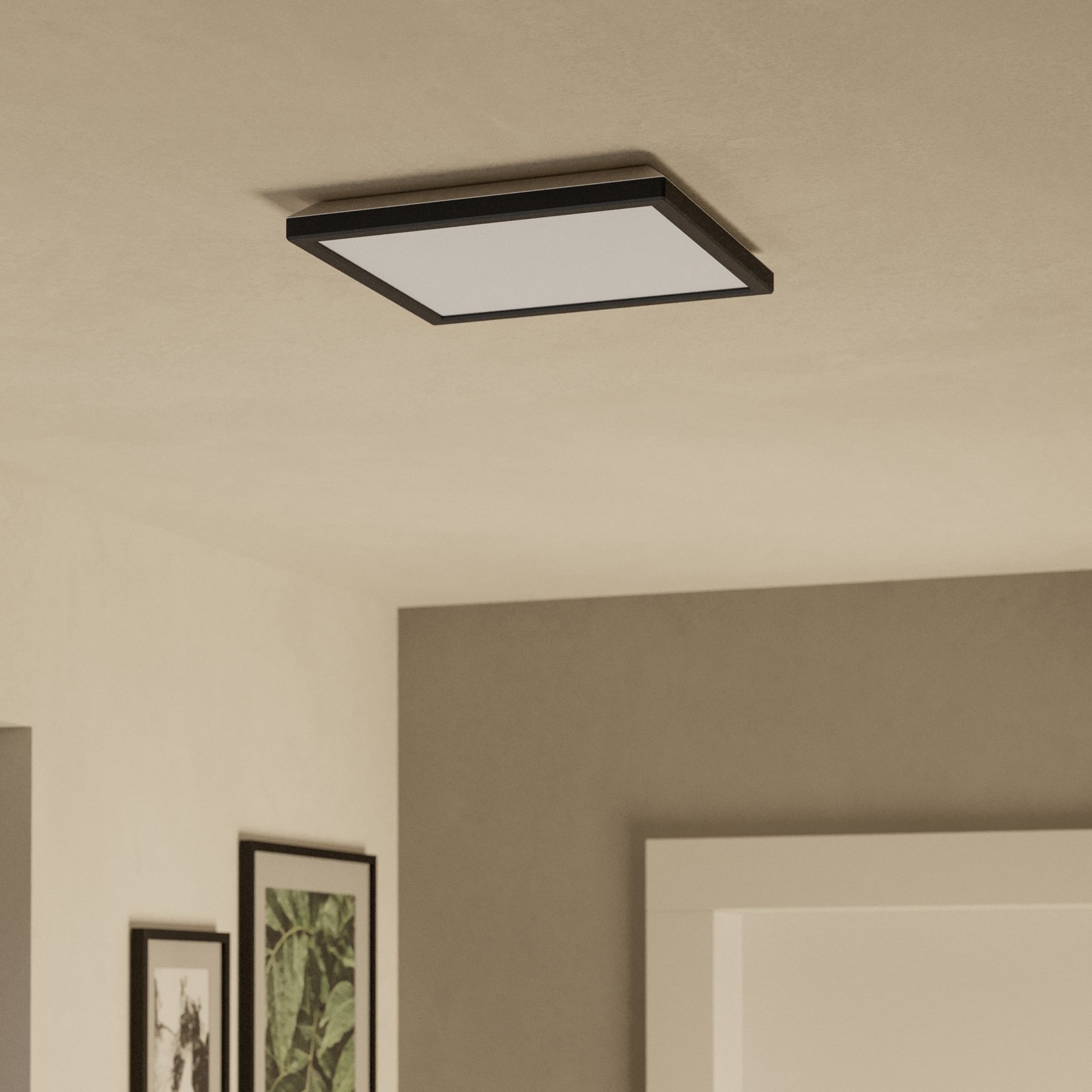 EGLO connect candeeiro de teto LED Rovito-Z, preto, 29 x 29 cm