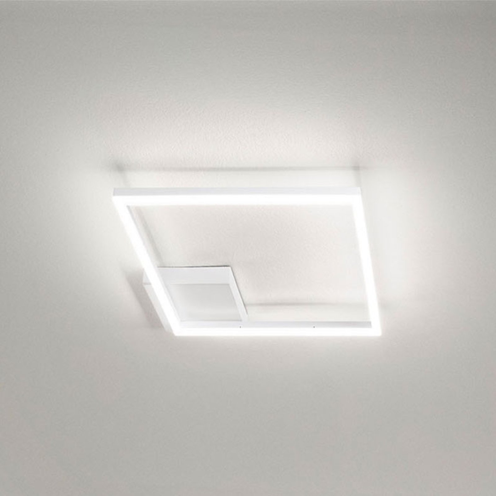 Lámpara LED de techo Bard, 27x27cm, blanco