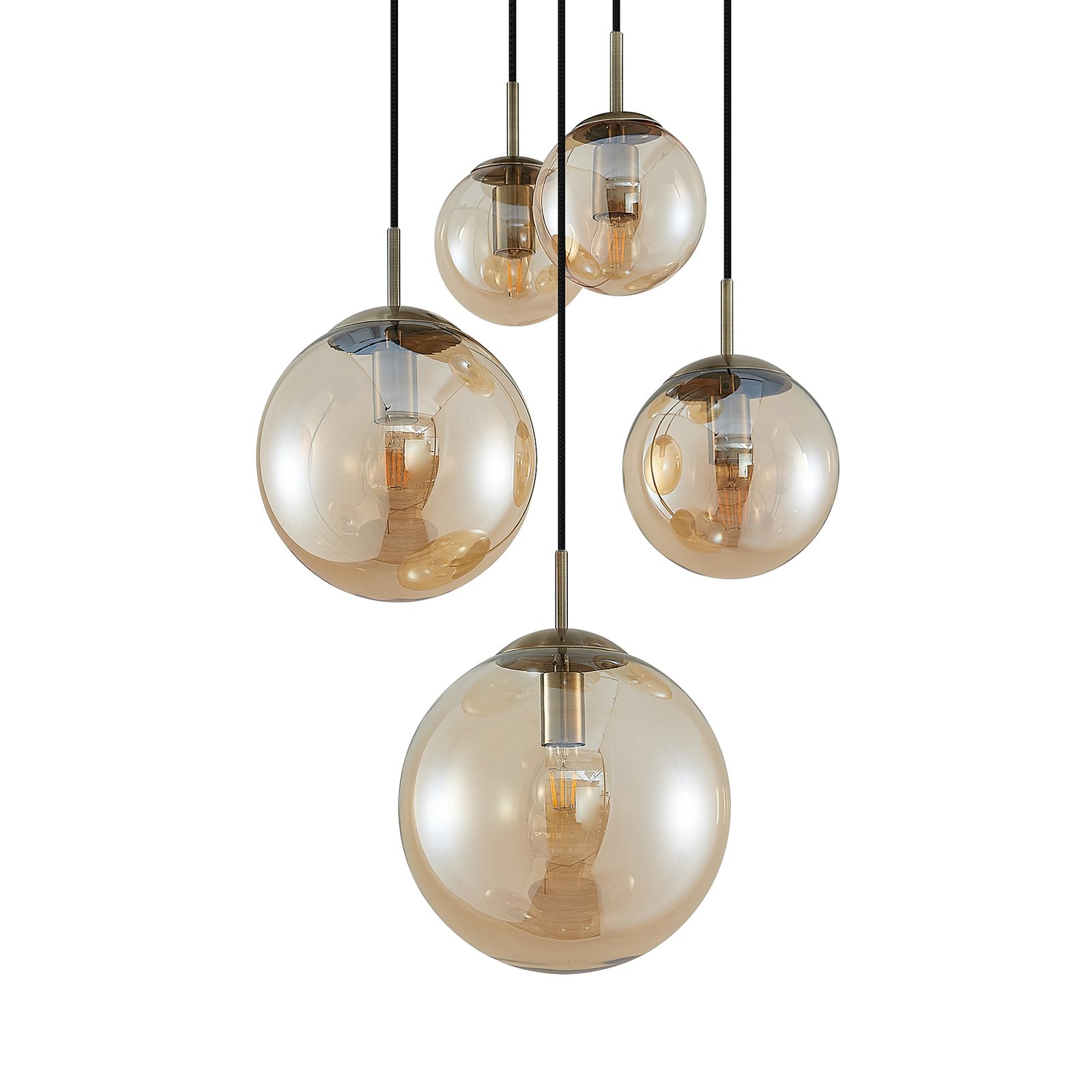 Teeja 5 Cluster Riippuvalaisin  Amber - Lindby