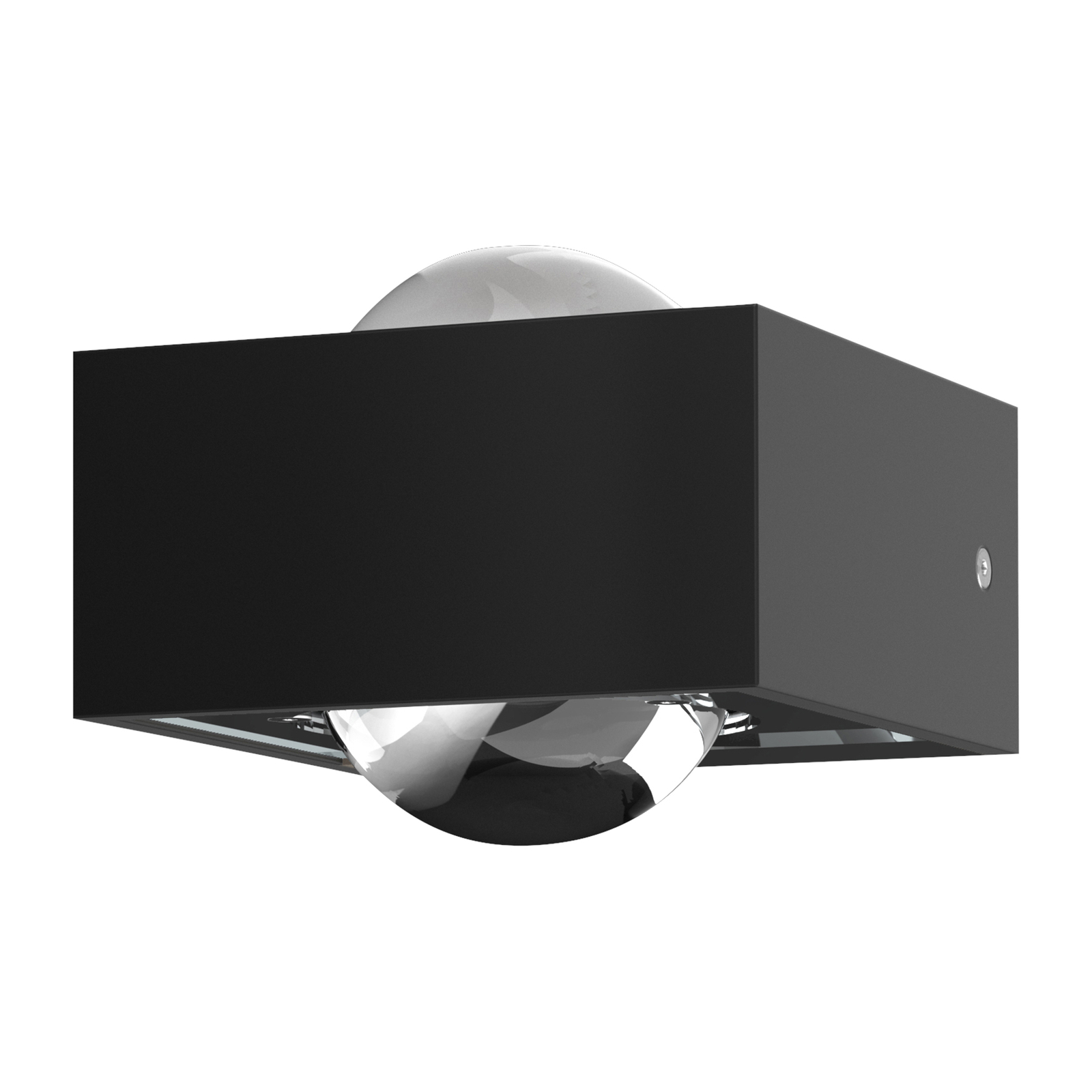 Φωτιστικό τοίχου LED Focus 100 φακοί διαφανείς, μαύρο/χρώμιο