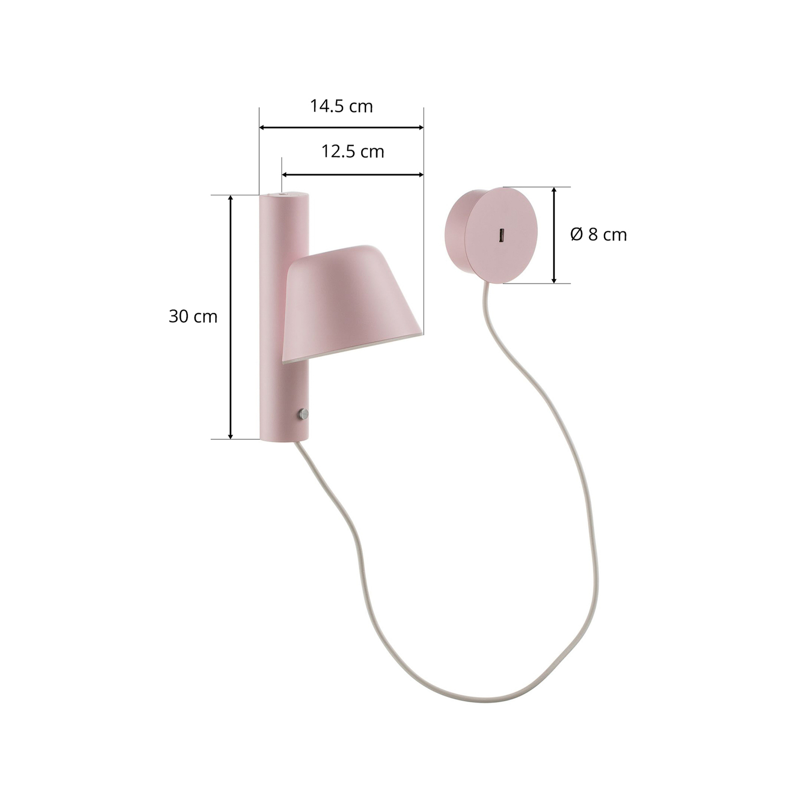 Prandina Bima W1 USB applique LED, rose