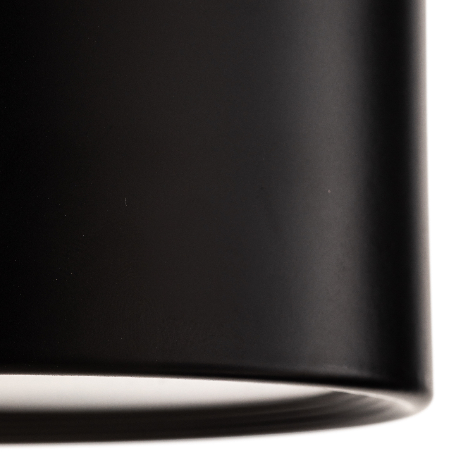 LED downlight Ita in black with diffuser, Ø 10 cm