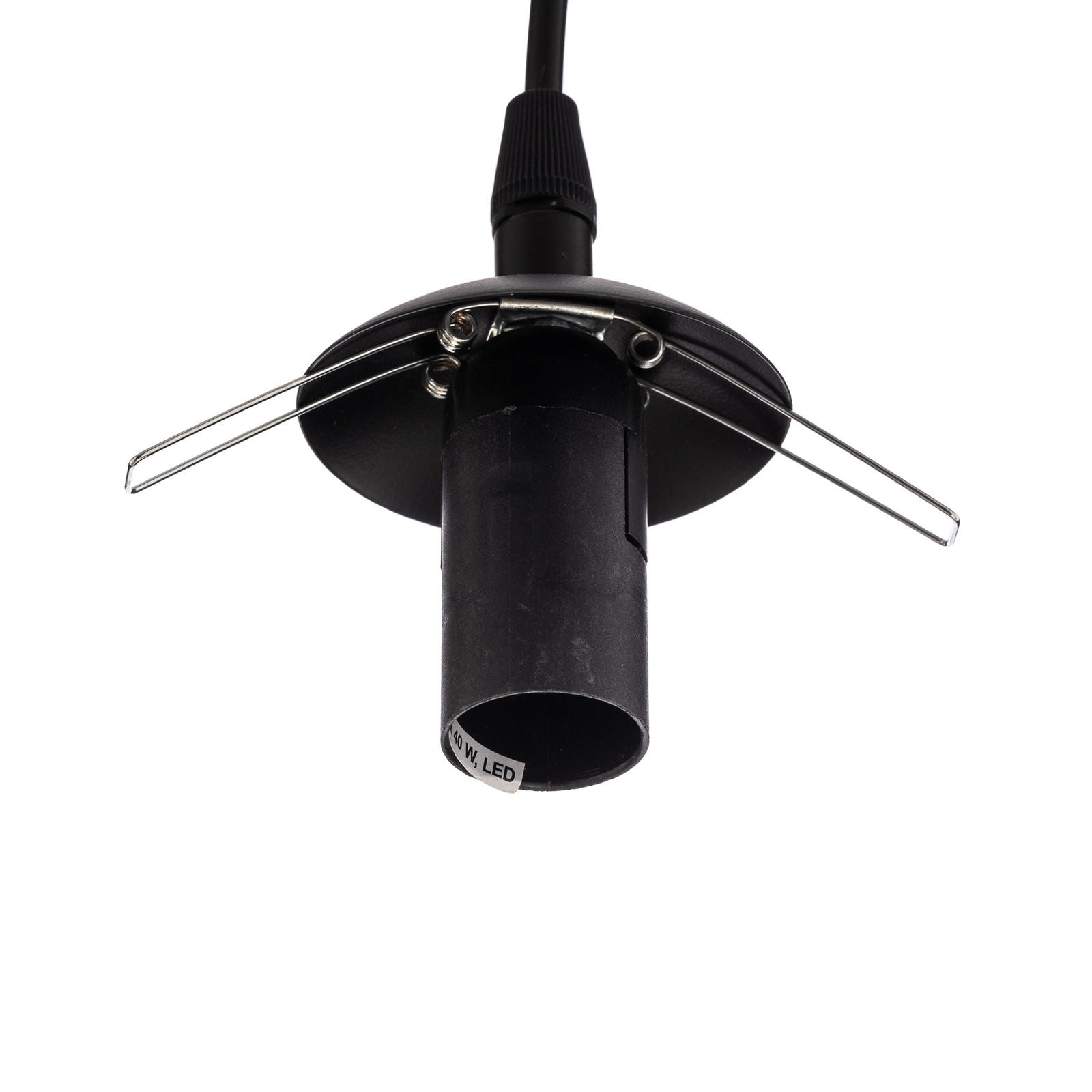 Glassy pendant light, 5-bulb, black, graphite/amber/clear, E14