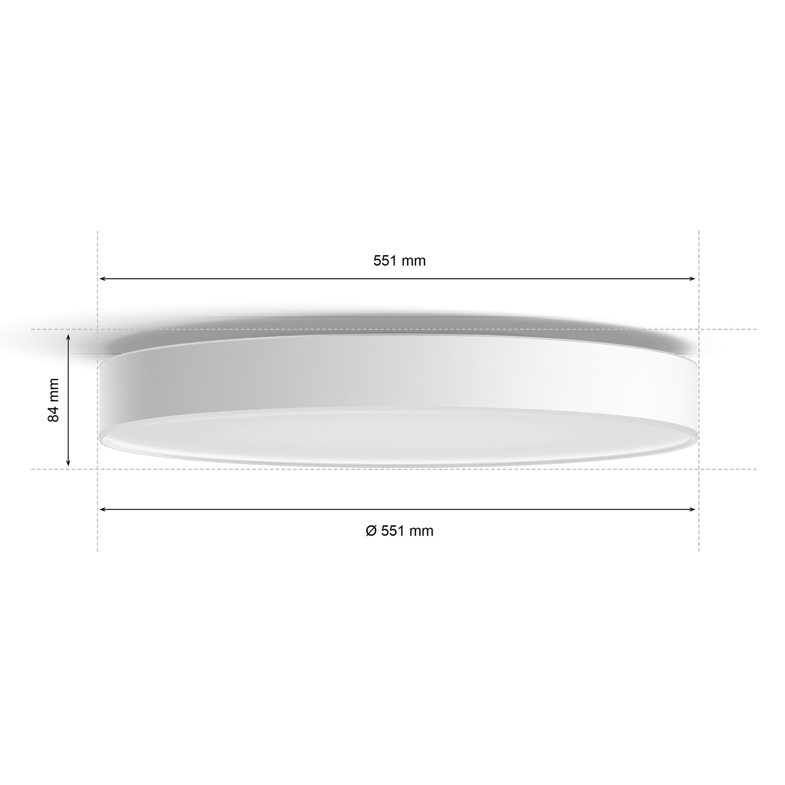 Philips Hue Enrave LED-Deckenleuchte 55,1cm weiß