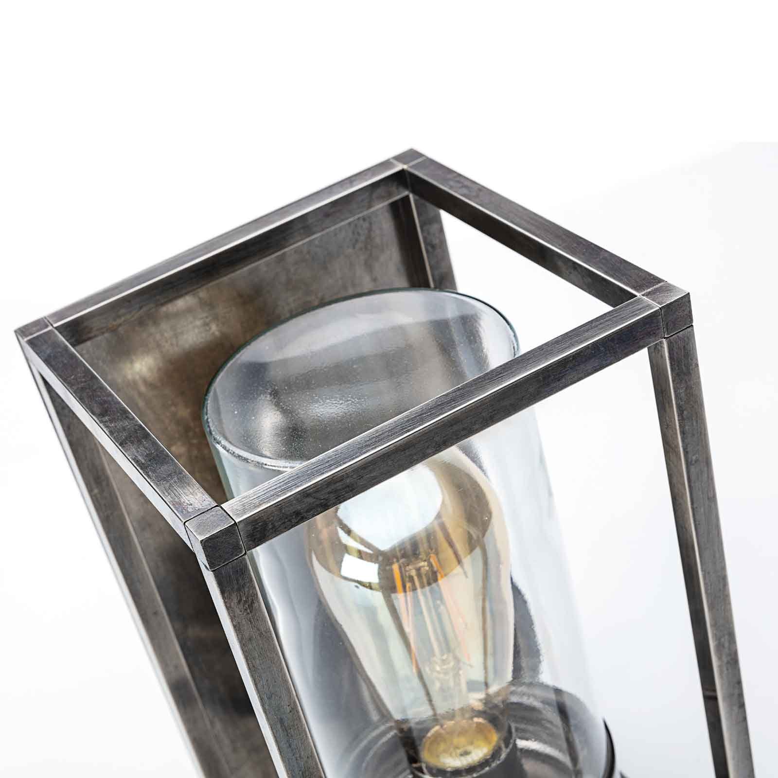 Buitenwandlamp Cubic³ 3365, antiek nikkel/helder