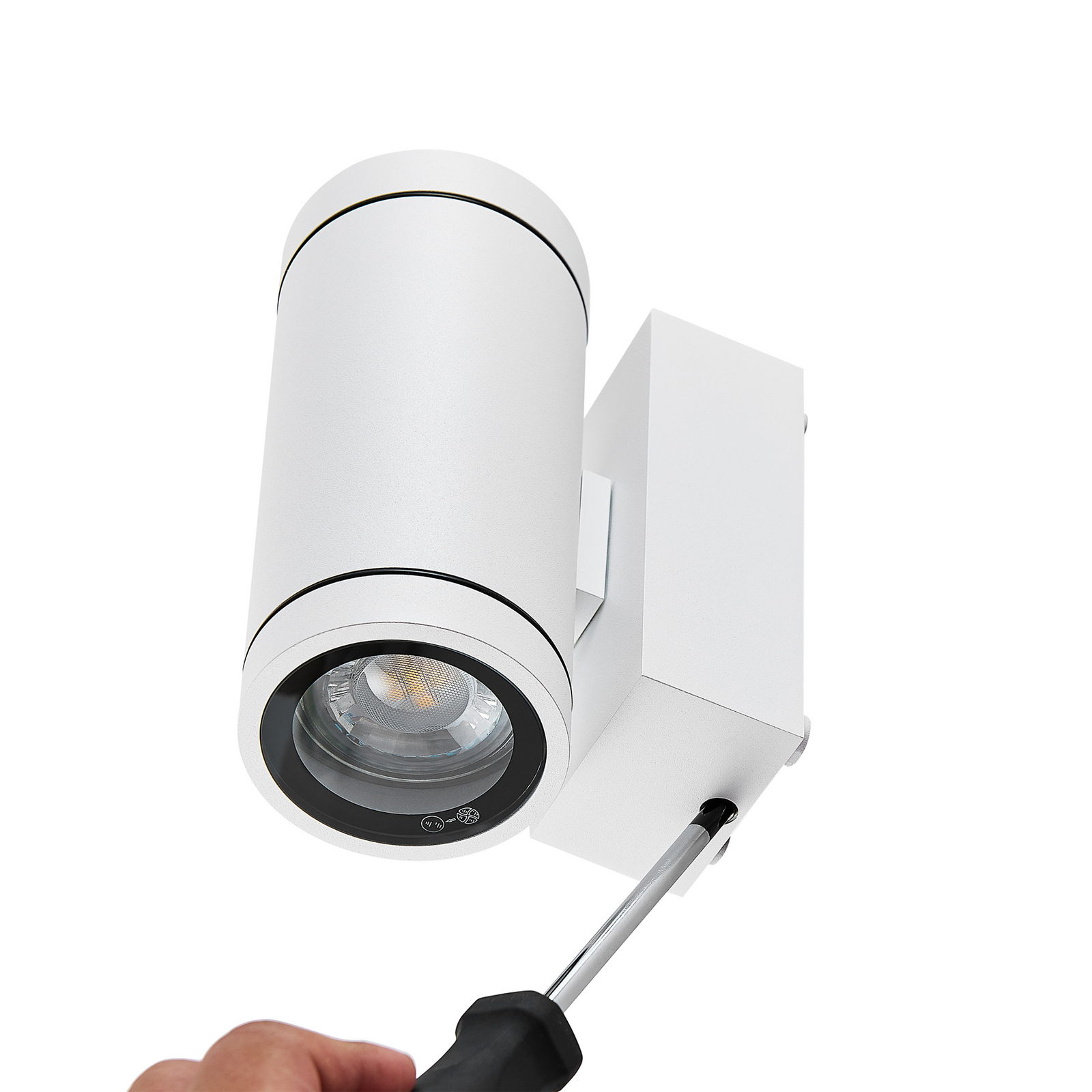 Außenwandlampe ShoreLine Pro Round up/down, weiß, GU10