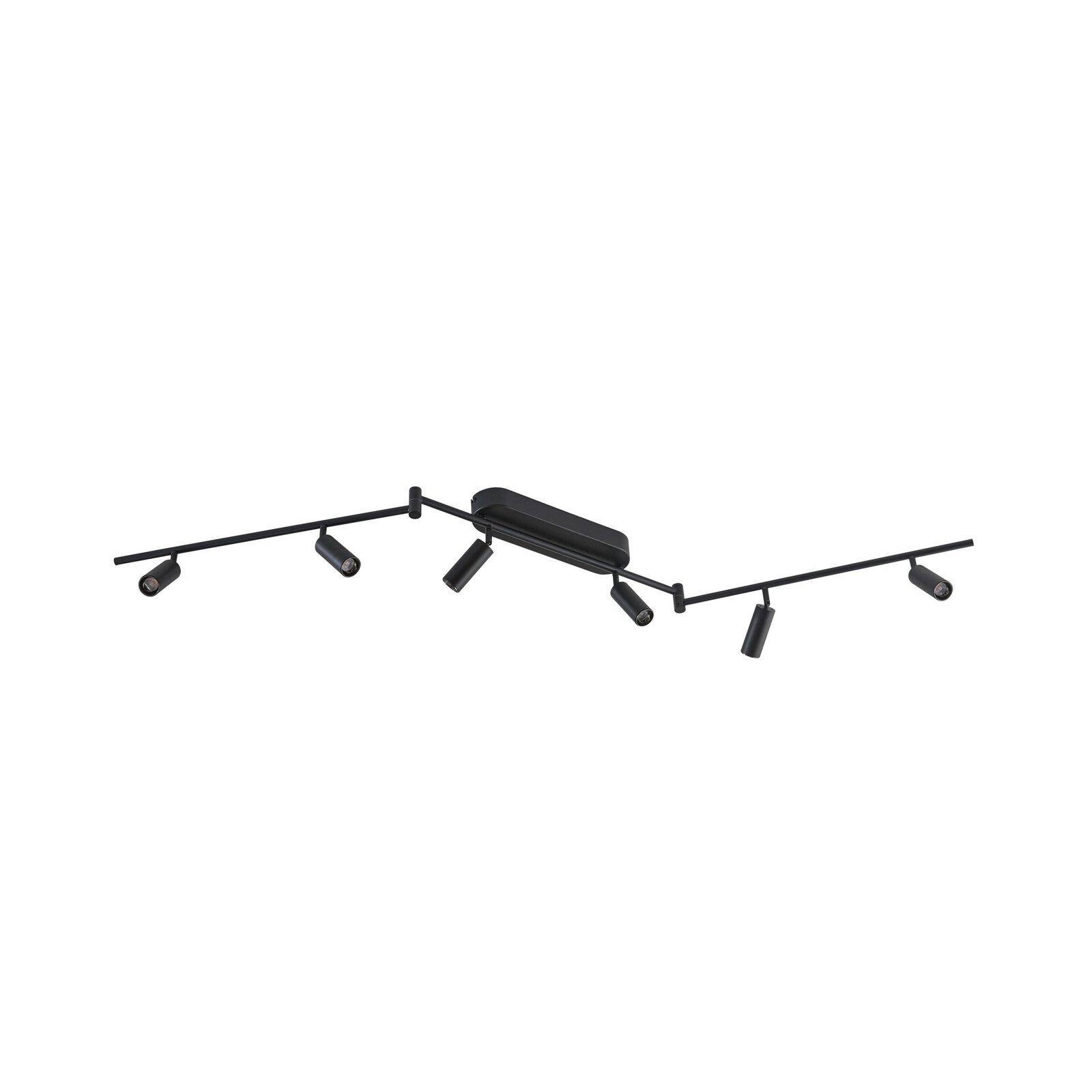 Lindby Eldrin LED ceiling light, 6-bulb, spotlights, black