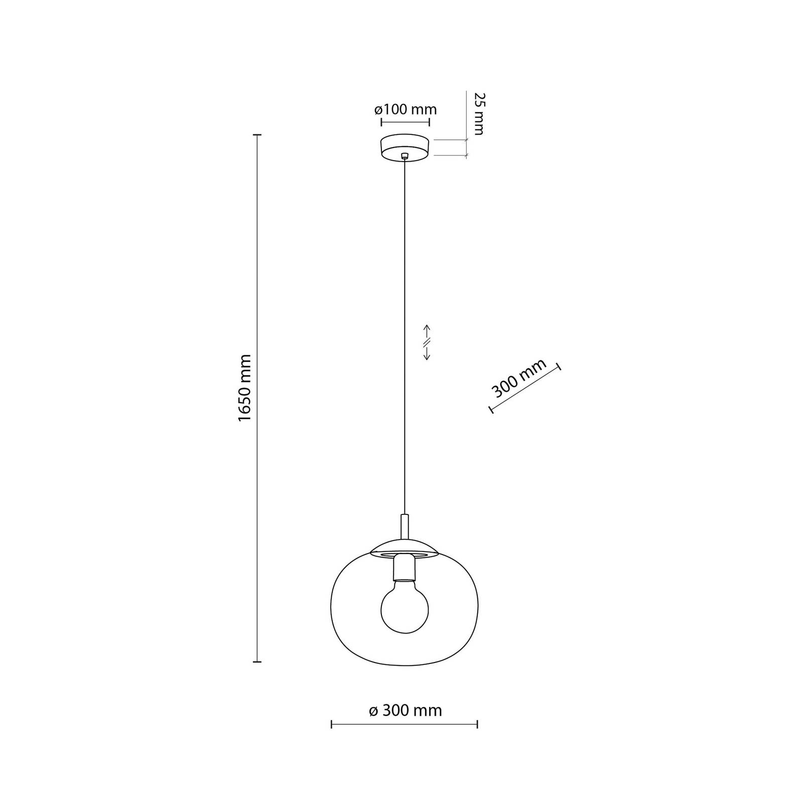 TK Lighting Vibe pendellampa klarglas Ø 30 cm