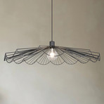 Висяща лампа Margarita, Ø 80 cm, черна, E27, метал