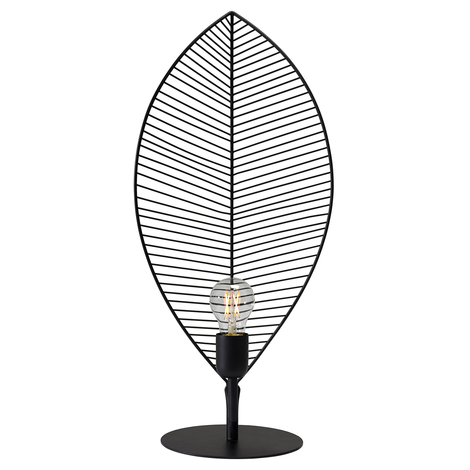 PR Home Elm -pöytälamppu, lehden muotoinen K 58 cm