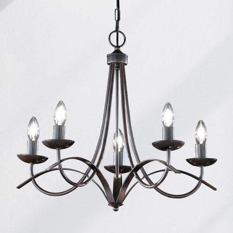 Kroonluchter Hannes, antiek, 5-lamps