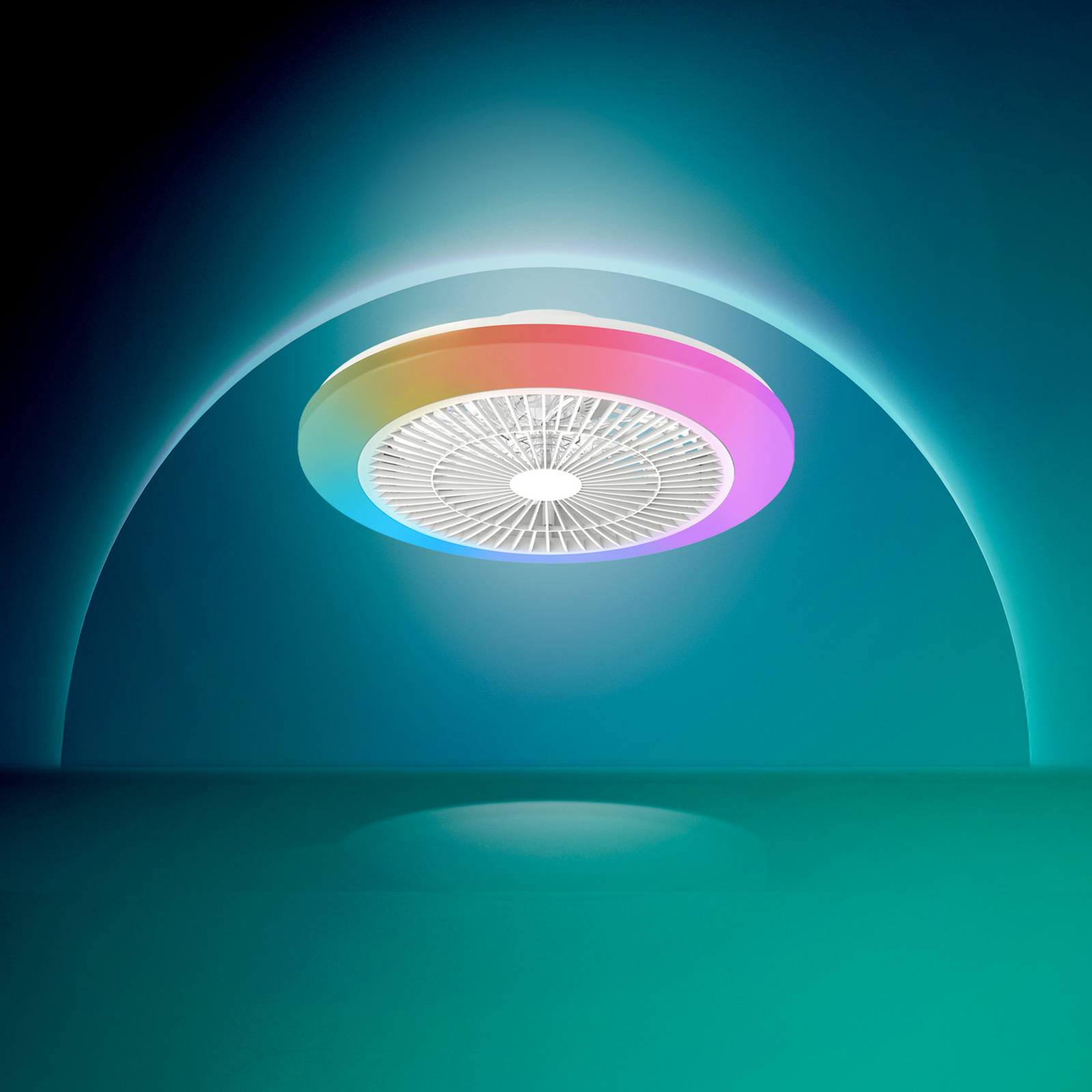 Philips Amigo LED stropni ventilator, bijeli, 48 cm, CCT, RGB