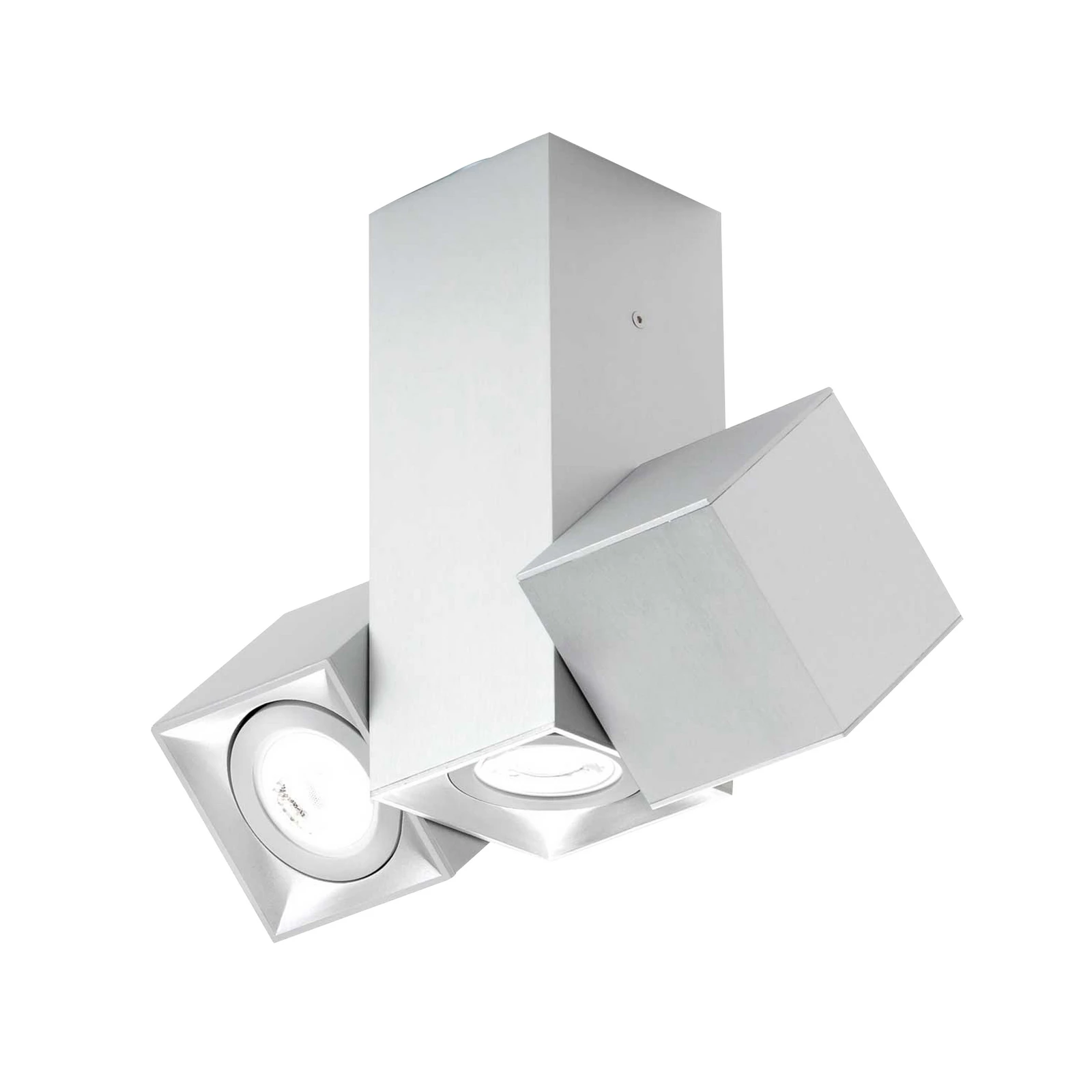 Milan Dau foco plafón 3 luces aluminio