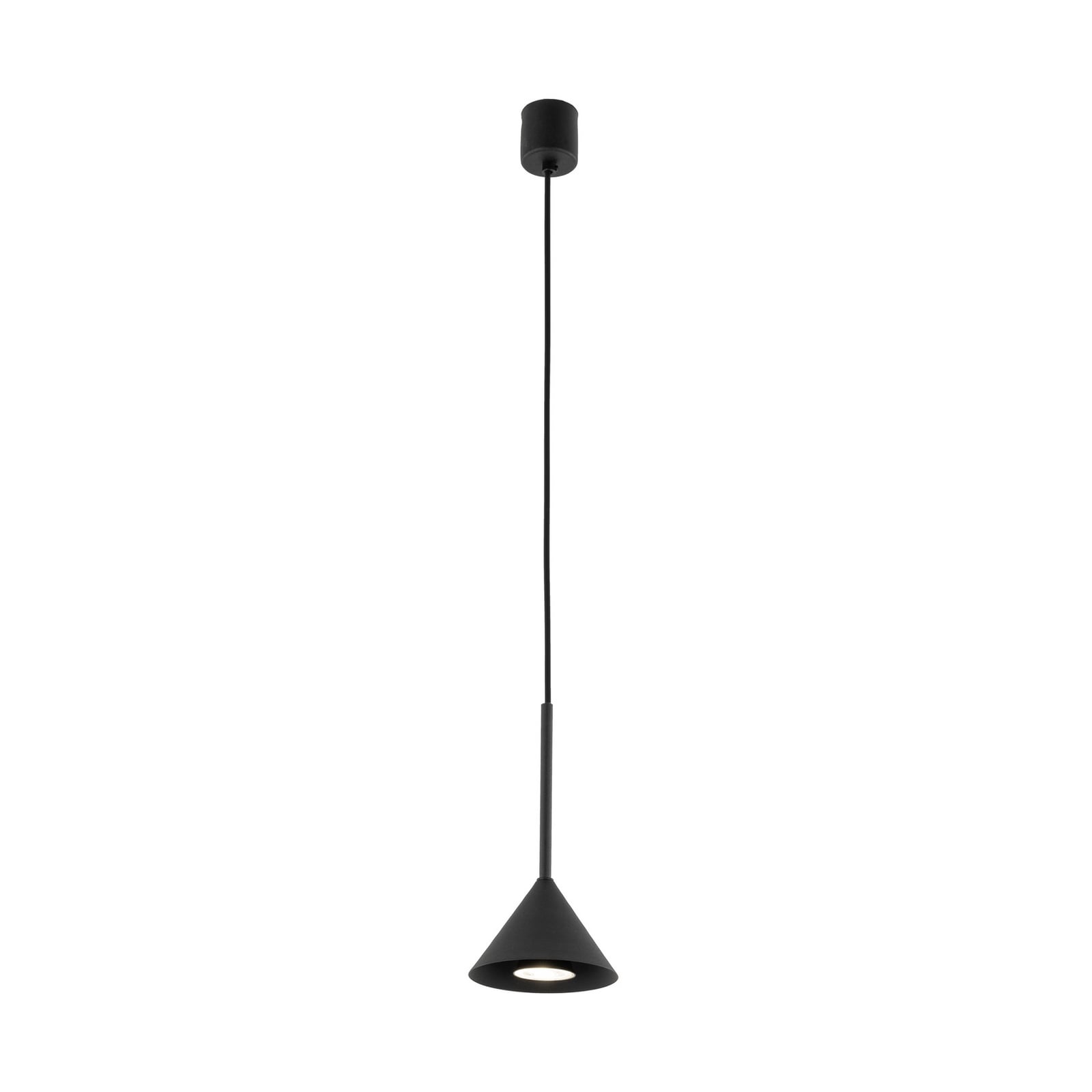 Suspension Cono Mini, à 1 lampe, Ø 12 cm, noir, GU10 Suspension Cono Mini, à 1 lampe, Ø 12 cm, noir, GU10