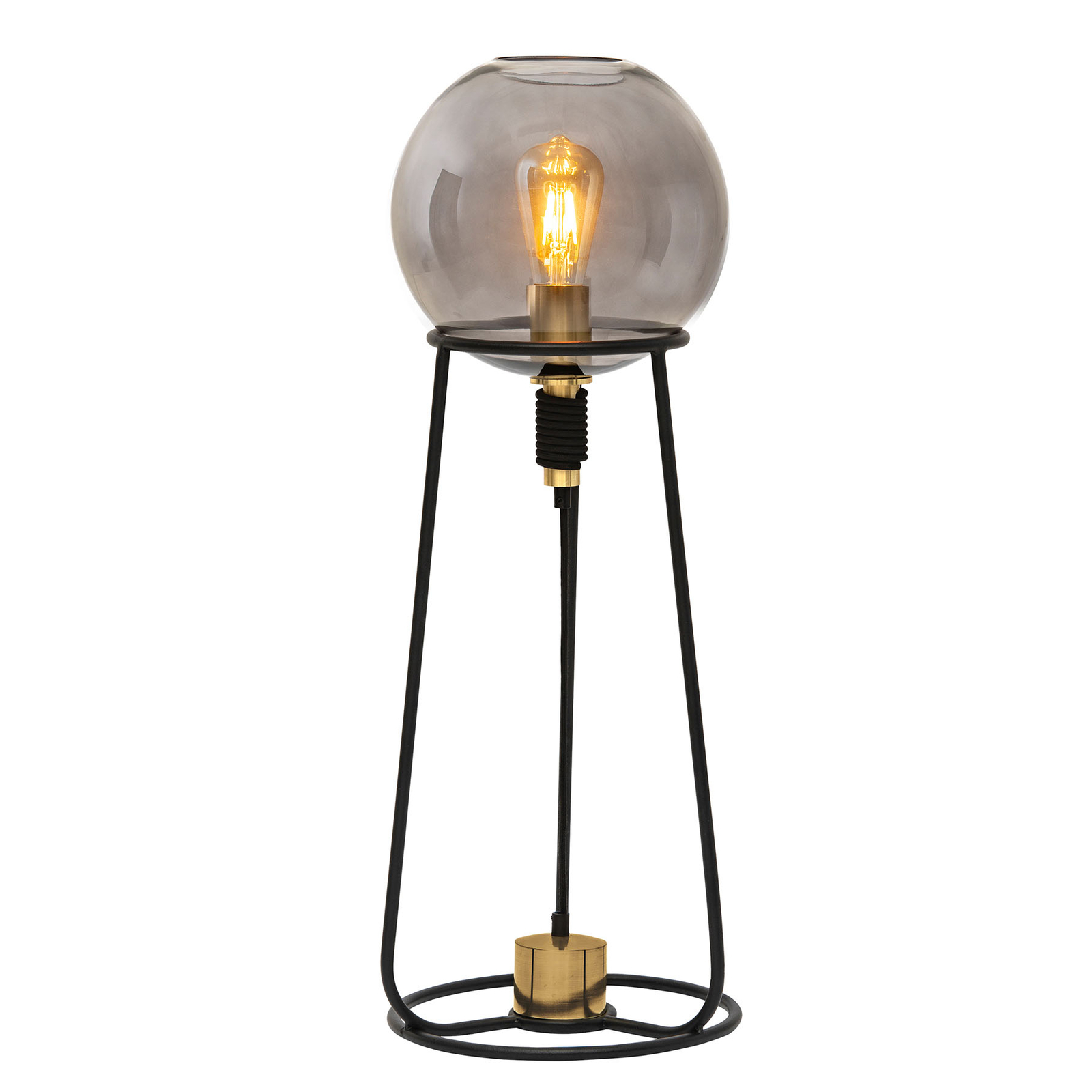 Bordslampa Stelo med skärm i form av en glaskula