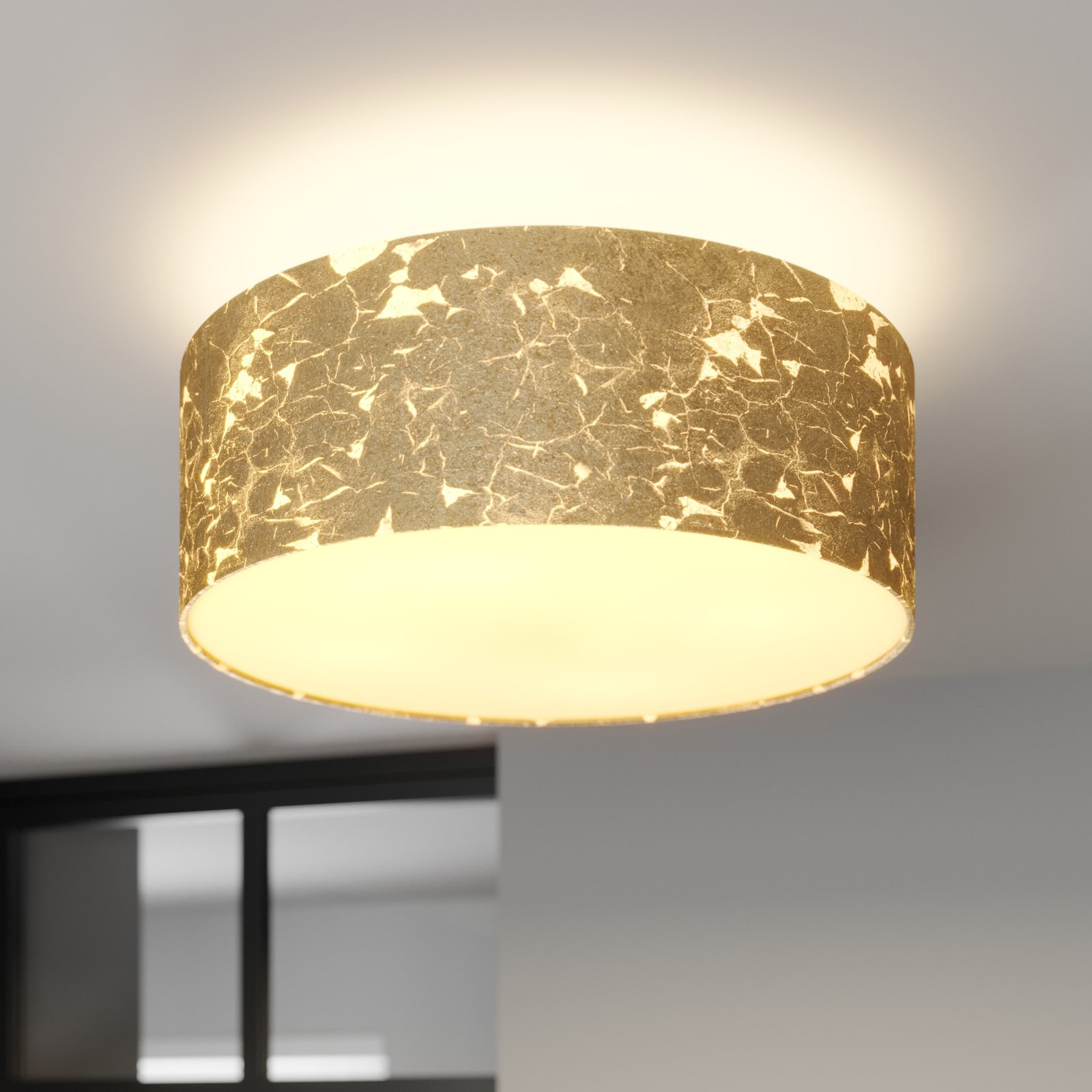 Quitani taklampe Aura, 4-lys, gull