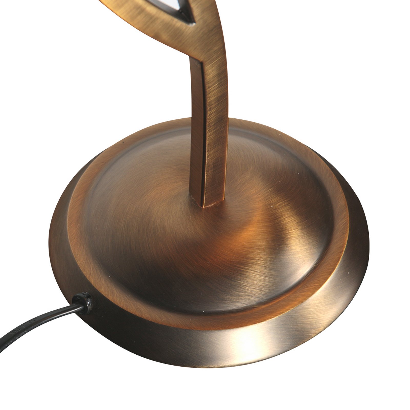 Anthea table lamp, bronze, cream, metal, glass, E27