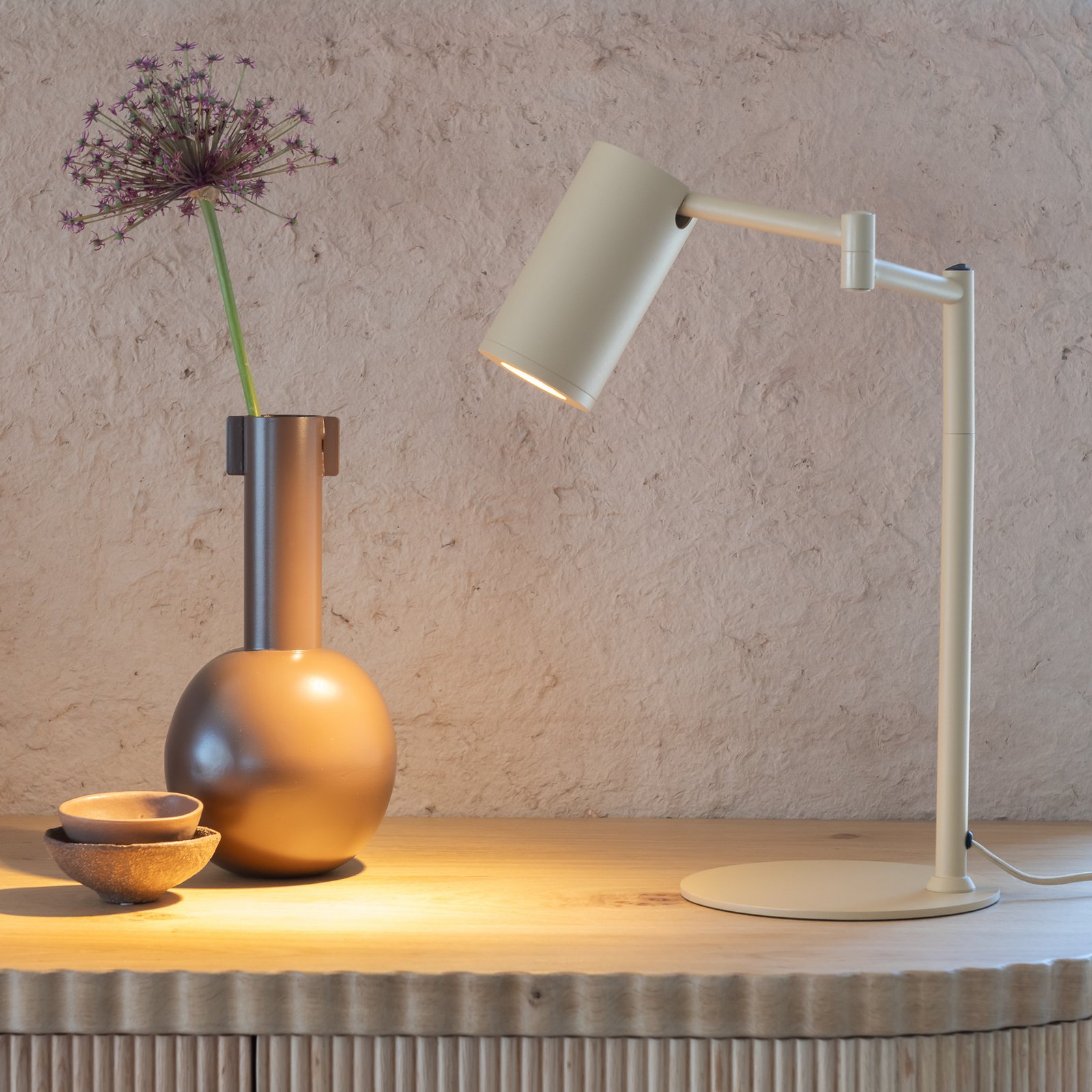 IT'S ABOUT ROMI Tischlampe Bilbao, beige, Höhe 48 cm