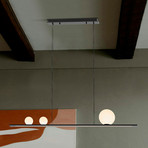 LED hanglamp Mila, zwart, lengte 120 cm, metaal