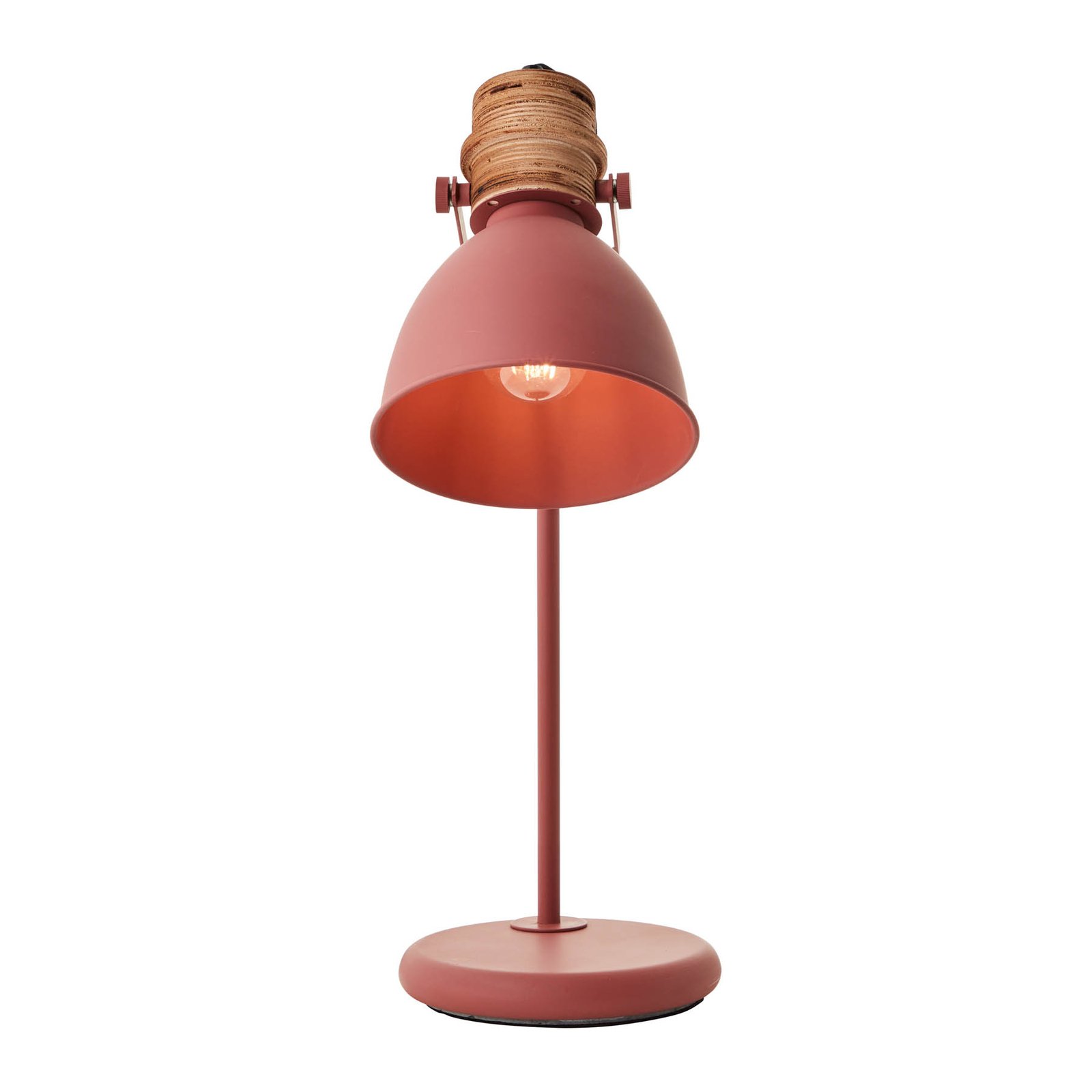 Lámpara de mesa Erena, cabezal orientable, rojo