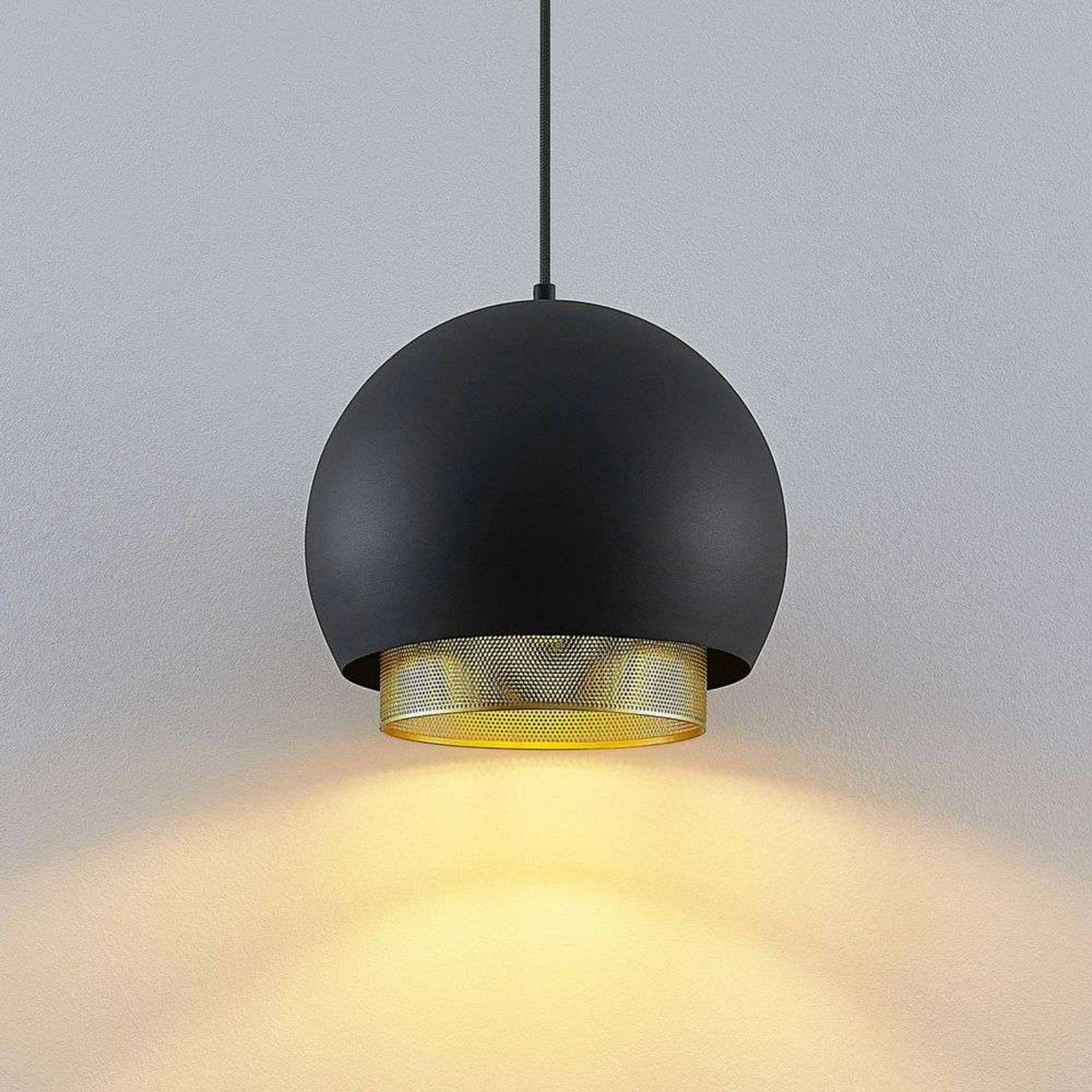 Sivaniel Lustră Pendul Ø30 Black/Gold - Lucande