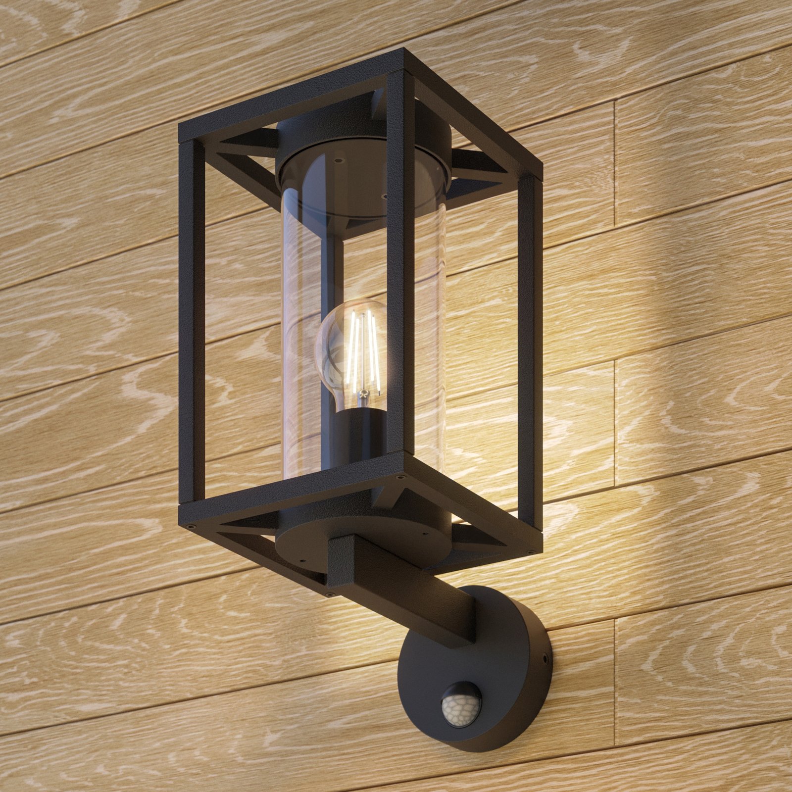 Ferda Up Outdoor Wall Lamp IP44 w/Sensor Graphite - Lucande
