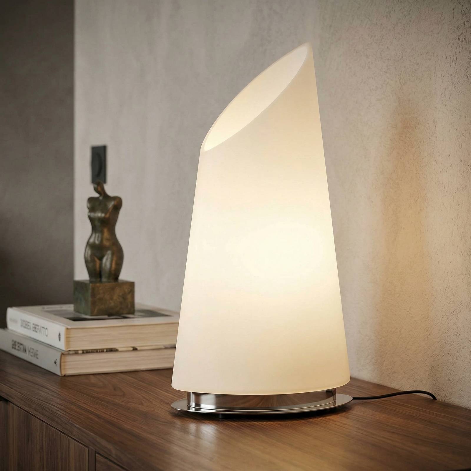 BANKAMP Sail lampe à poser en verre, hauteur 33cm