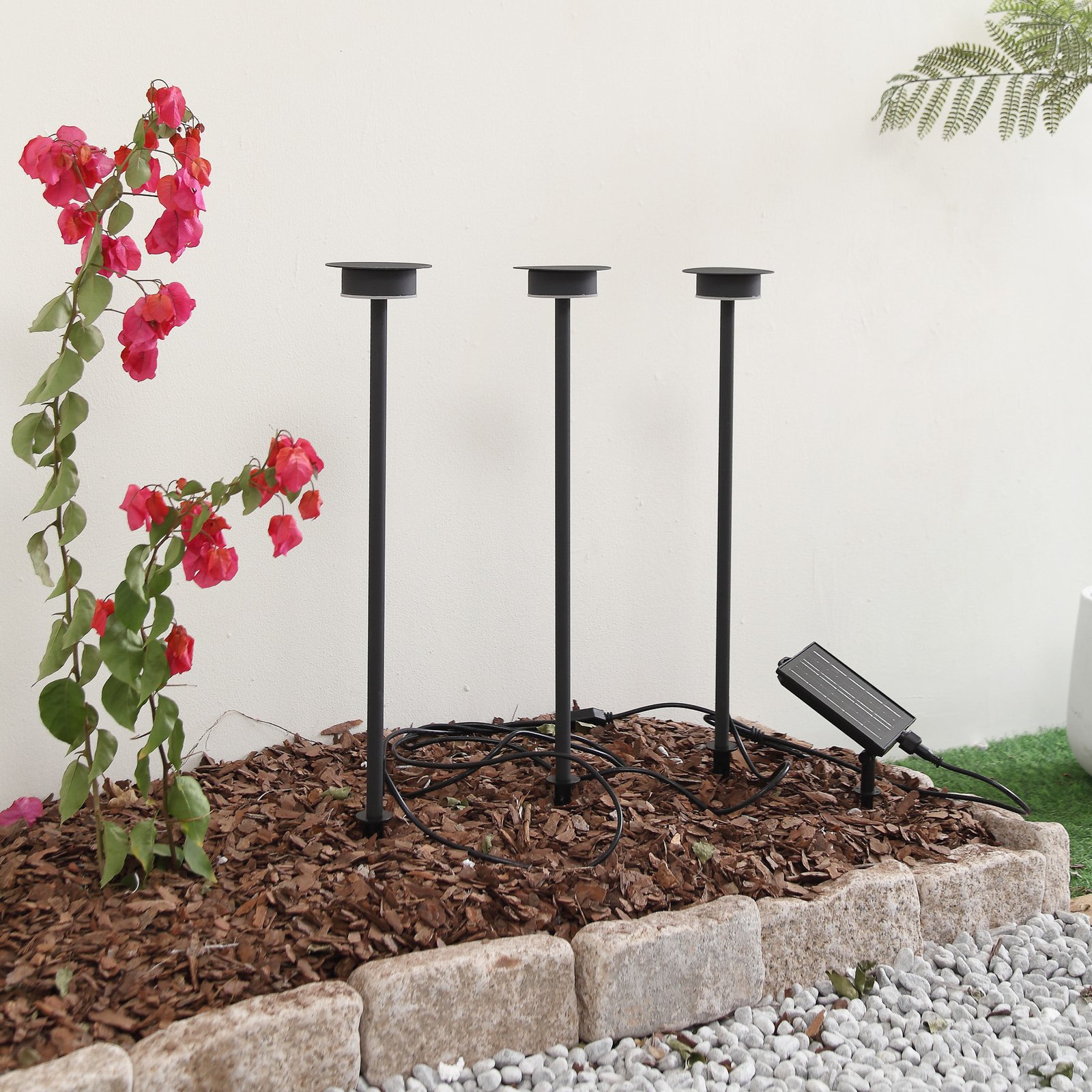 Lyris Solarzellenlampe w/Erdspieß 3 pcs. Schwarz - Lindby