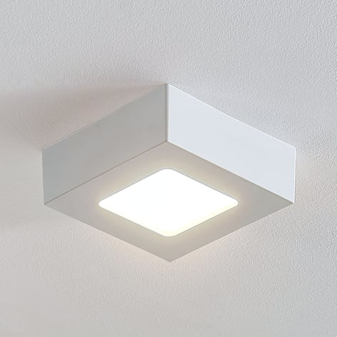 LED Deckenlampe Marlo Eckig IP44 Lampenwelt Deckenleuchte Silber Feuchträume