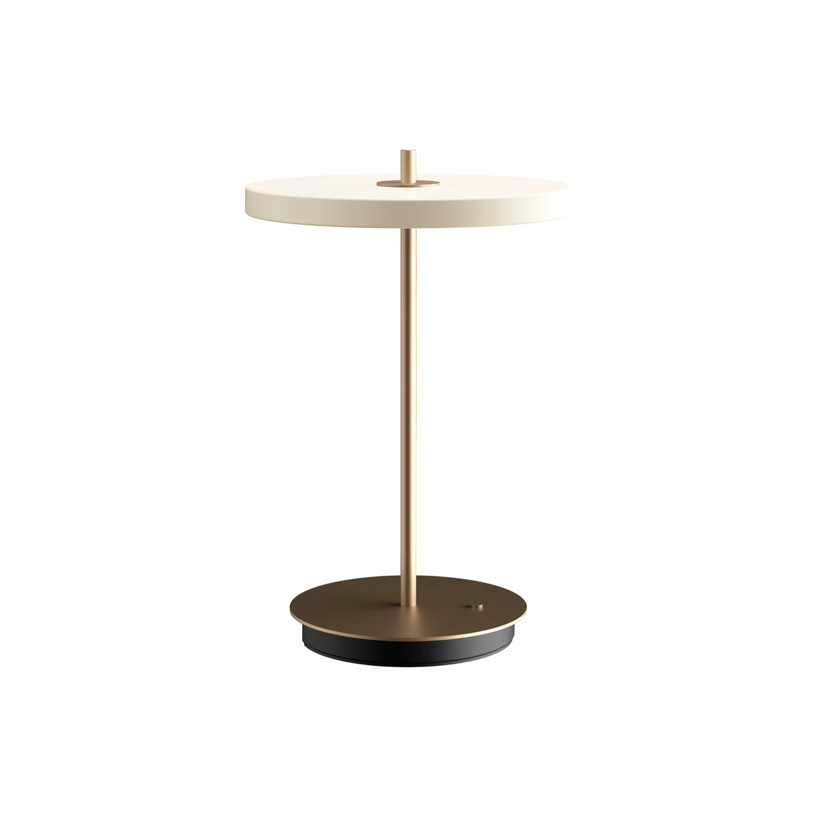 UMAGE lámpara de mesa LED recargable Asteria Move blanco perla/latón 31cm