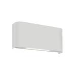 LED wall light Match Box, white, metal, up/down, 18 cm