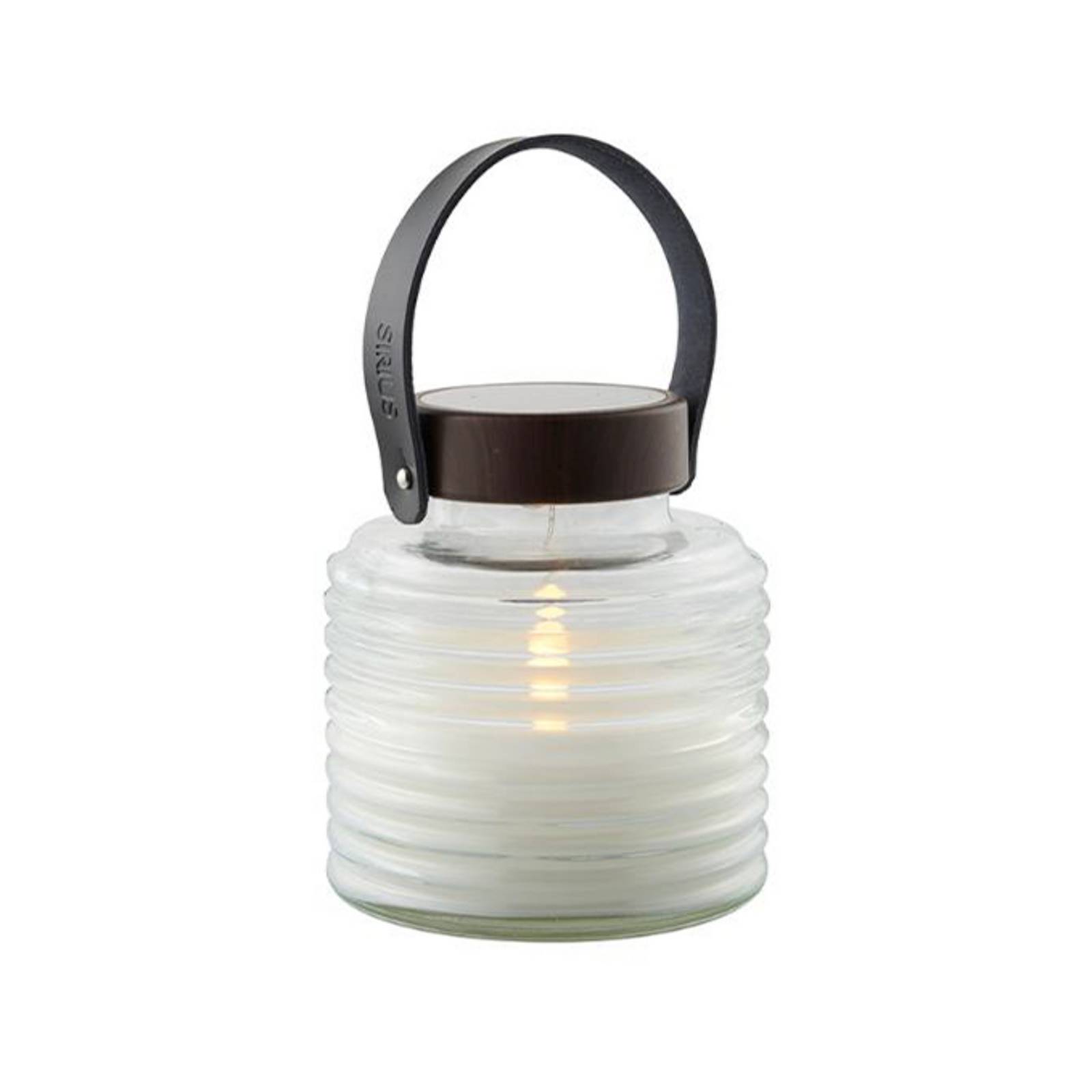 Lampa solarna LED Aston Jar, wysokość 16 cm, czarna/brązowa, IP44