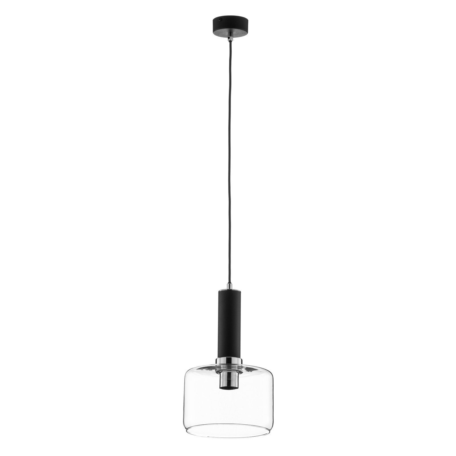Hanglamp Viva, helder/zwart/chroom, 1-lamp