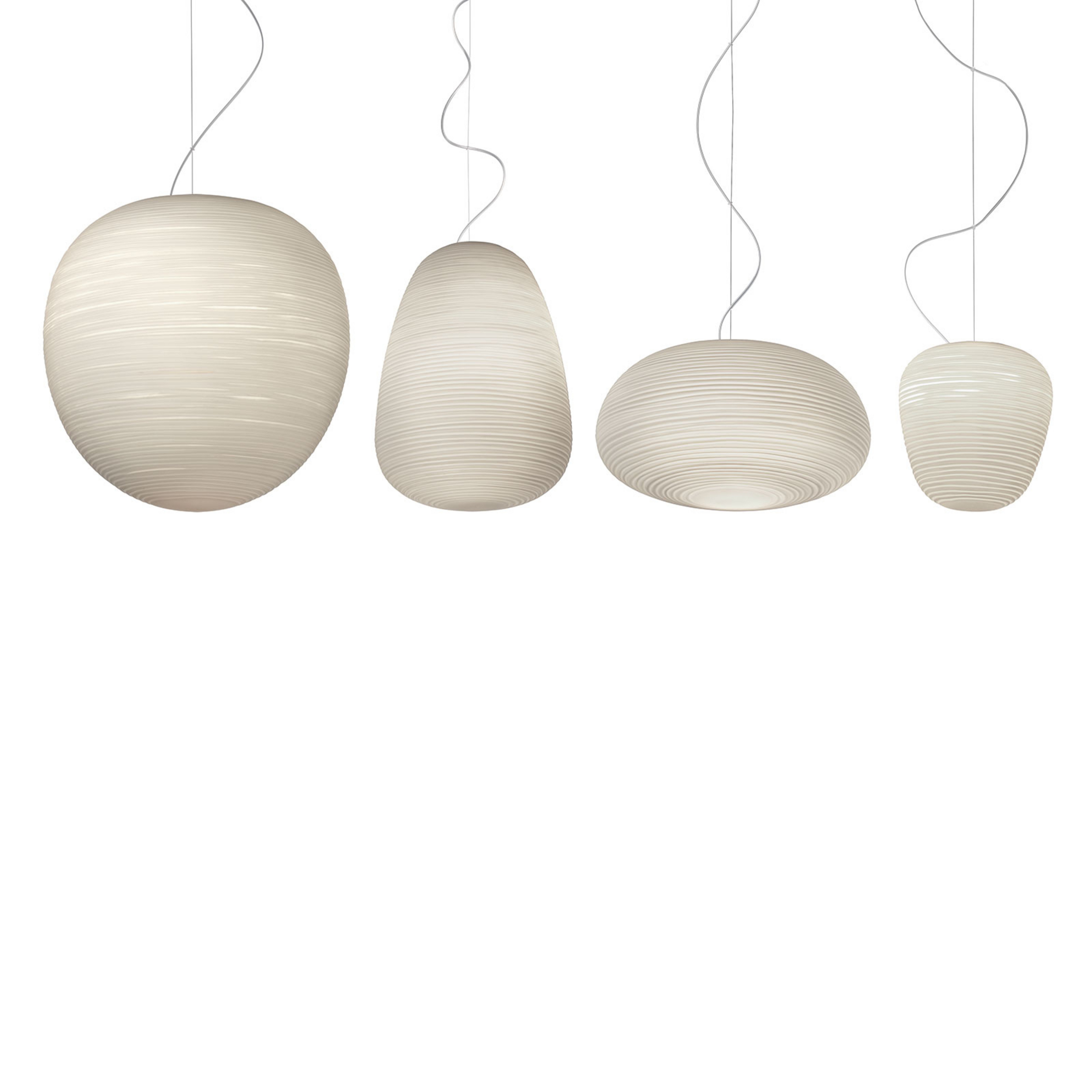 Candeeiro suspenso Rituals XL, vidro, E27-LED - Foscarini