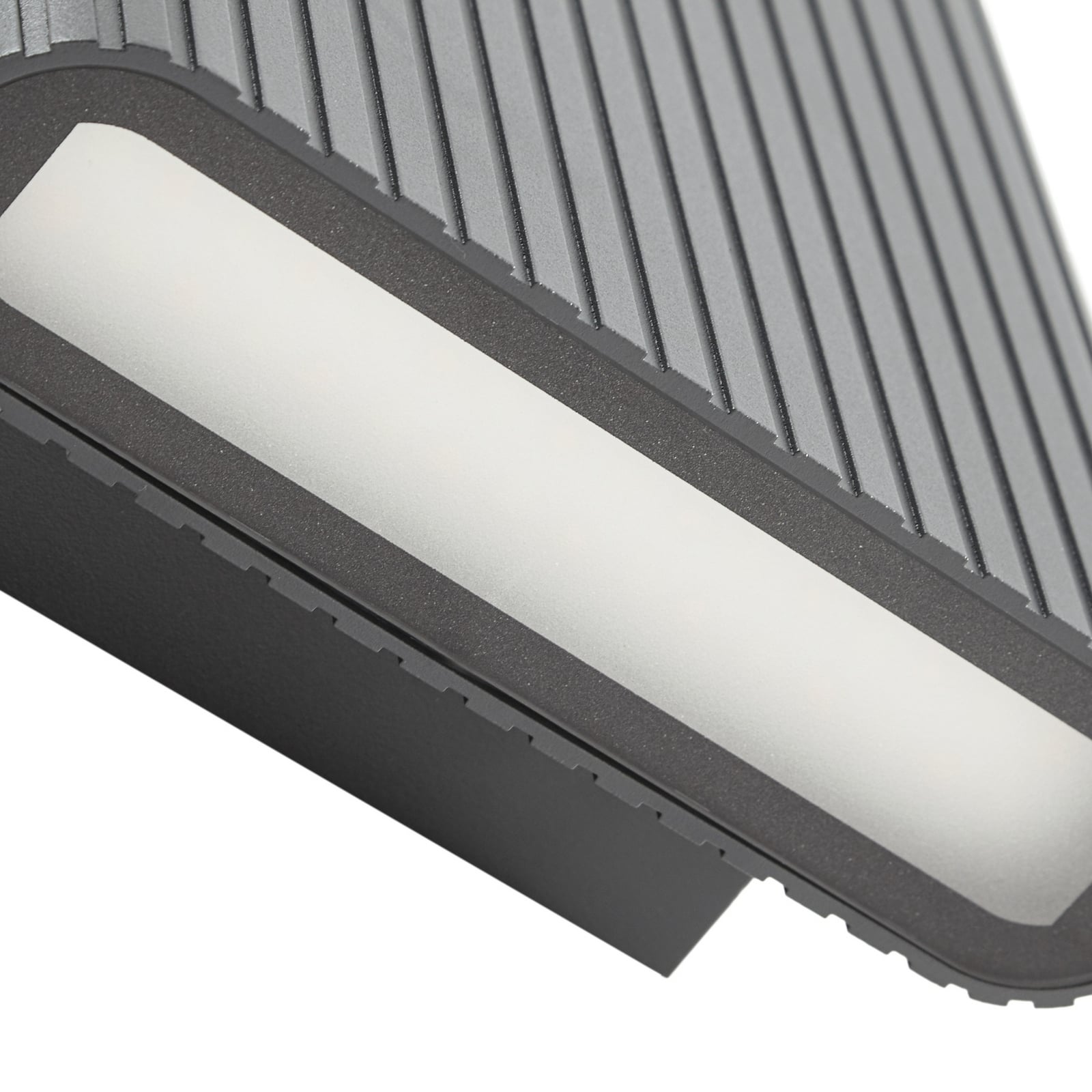 Lucande LED-utendørs vegglampe Raija, antrasitt, høyde 19 cm, CCT