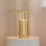 Piet Hein LED-Tischleuchte Tempel280, messing, Höhe 24,5 cm