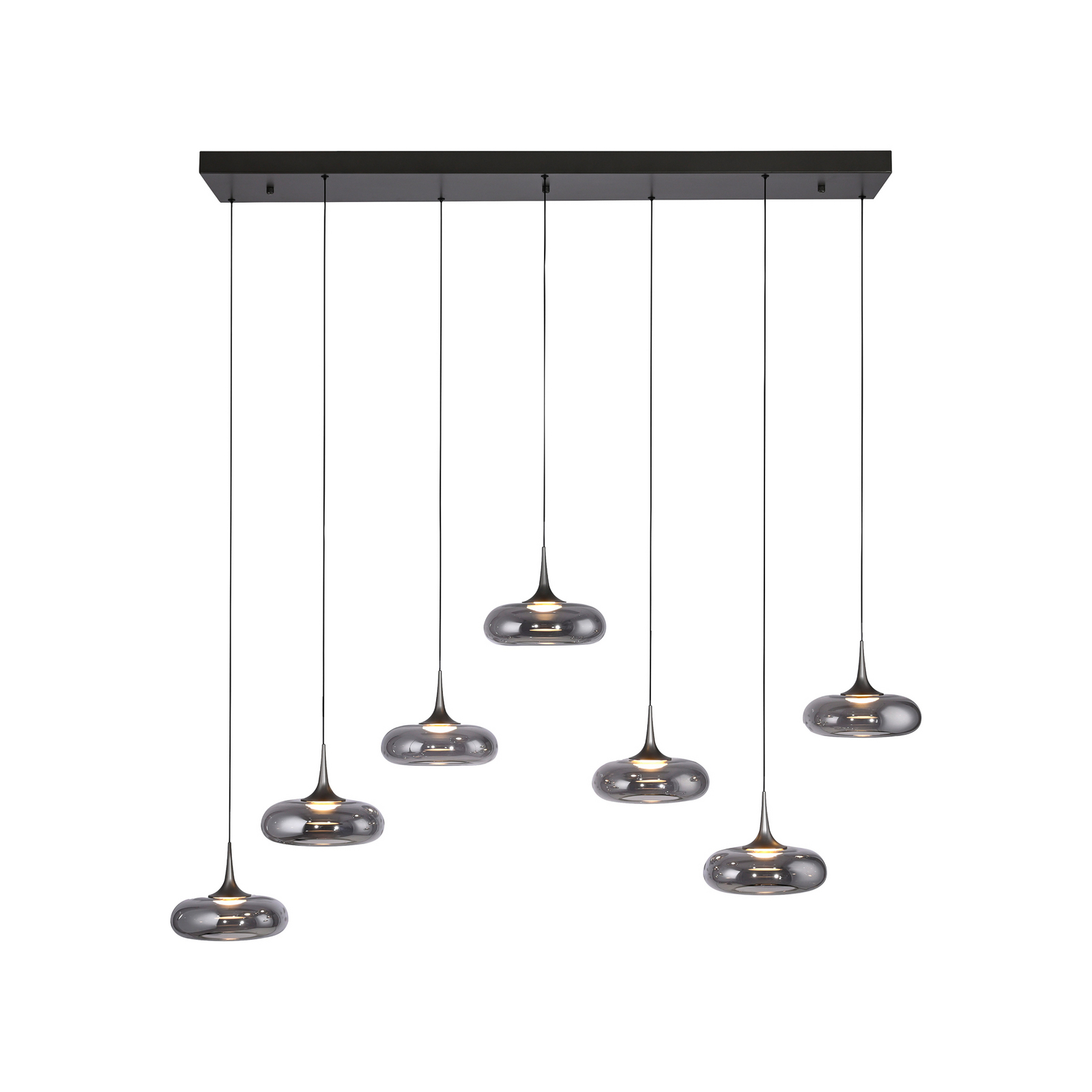 Schöner Wohnen LED-visoka svetilka Posh 7-žarčkov, dimno steklo, 3.000 K Schöner Wohnen LED-visoka svetilka Posh 7-žarčkov, dimno steklo, 3.000 K