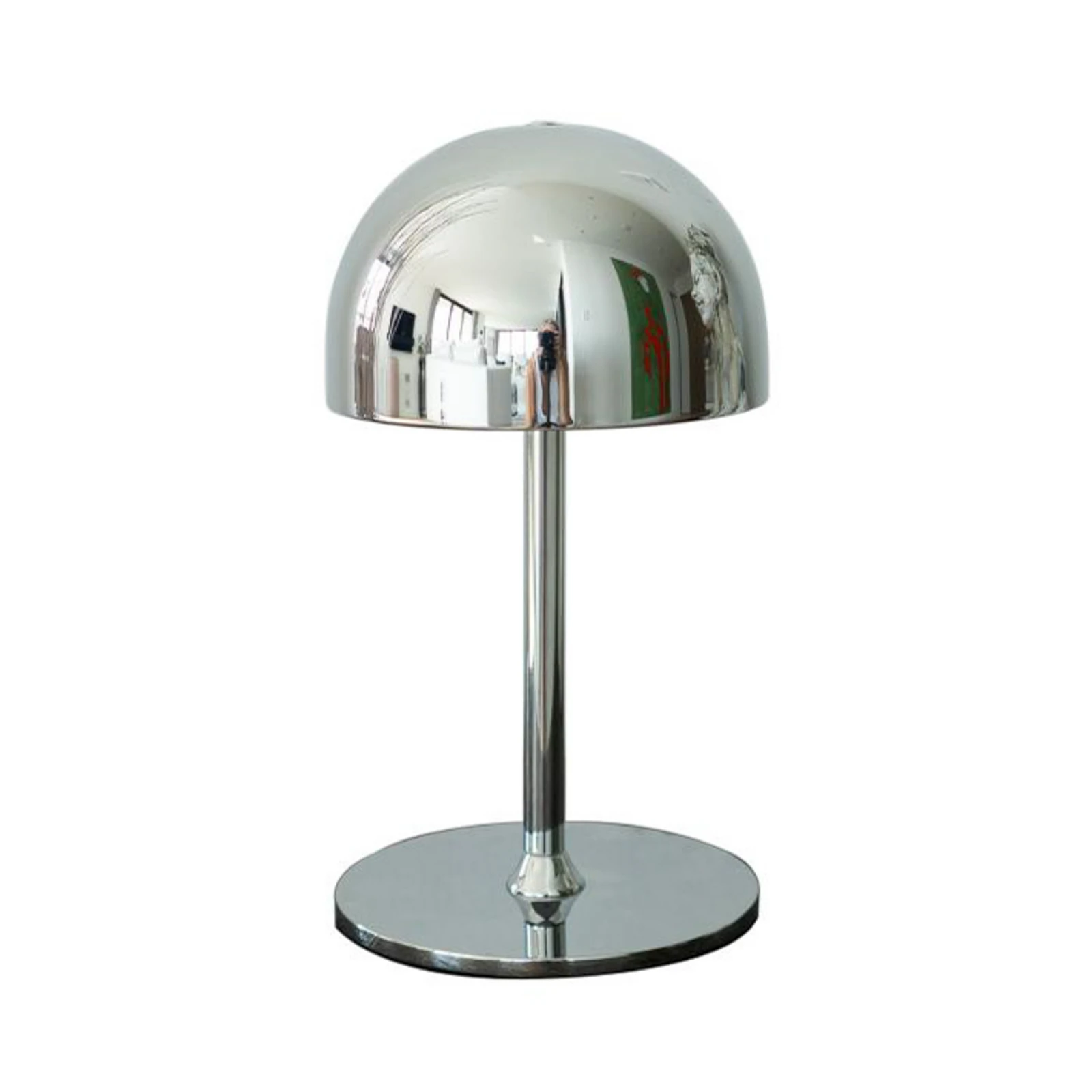 Candeeiro de mesa LED recarregável Tim, cor cromada, altura 22 cm, IP54
