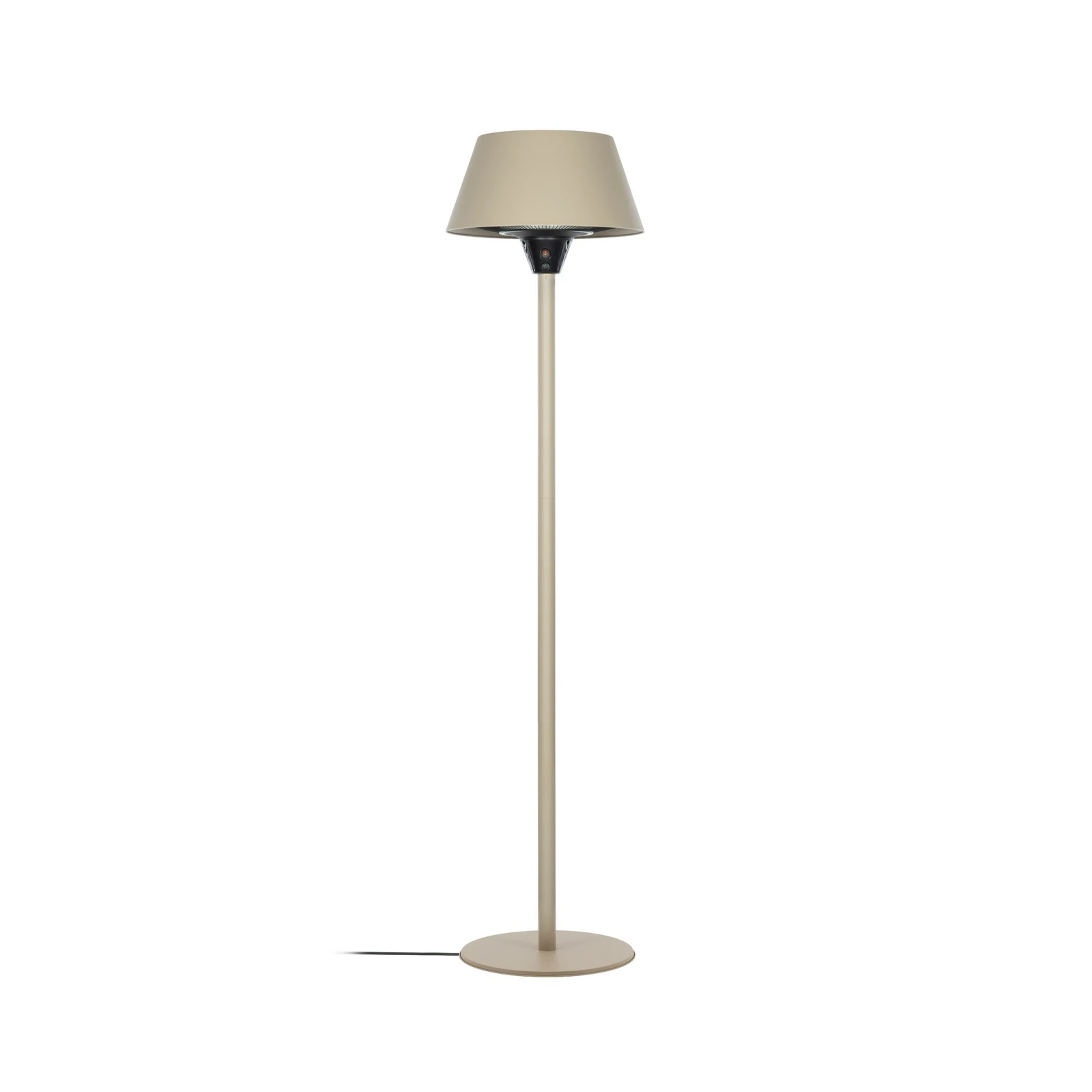 Aquecedor exterior Lucande Vamio, bege, 210 cm, com controlo remoto