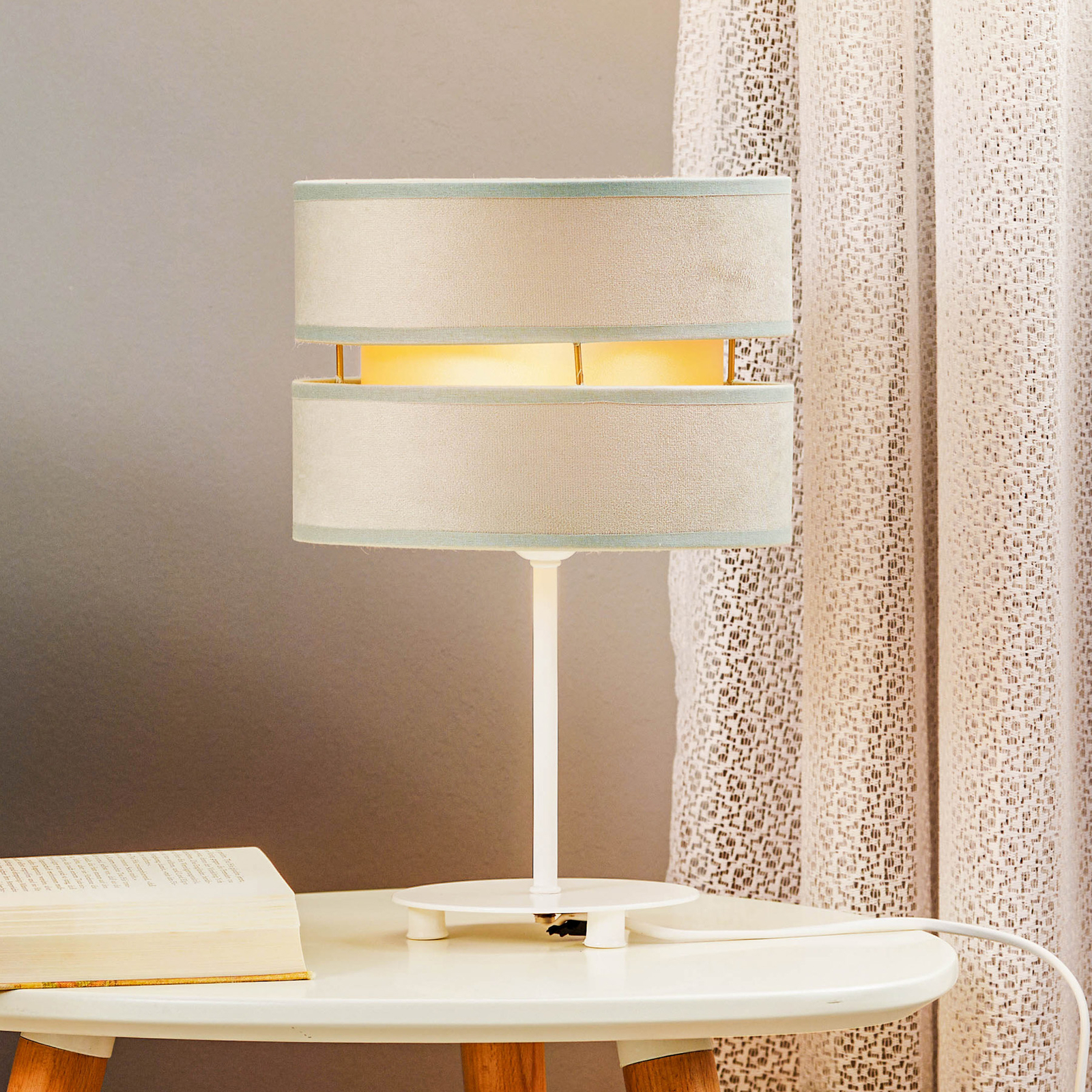 Golden Duo table lamp height 30 cm mint green/gold