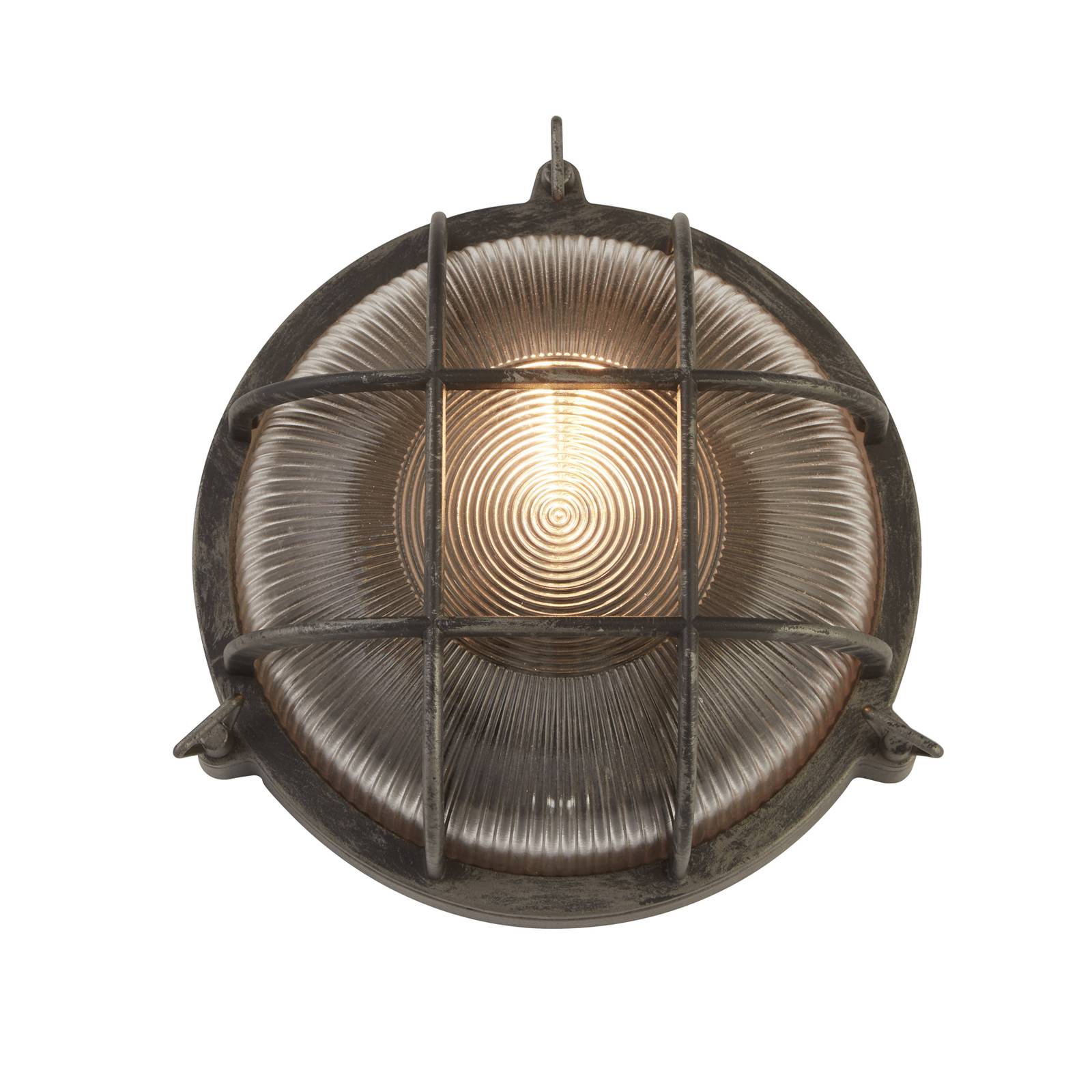 Photos - Chandelier / Lamp Searchlight Porto bulkhead light, round, black-silver 