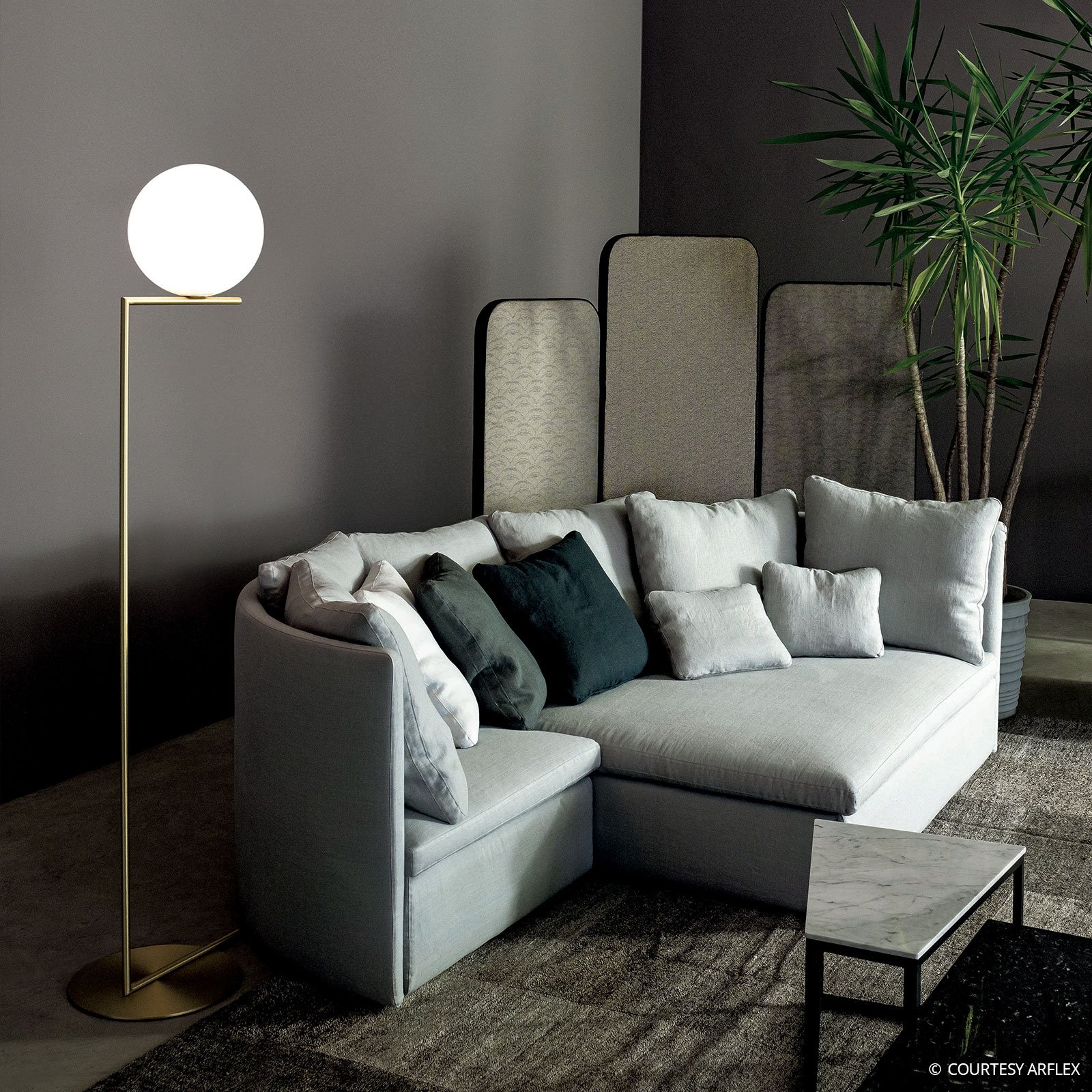 IC F2 Golvlampa Mässing - Flos