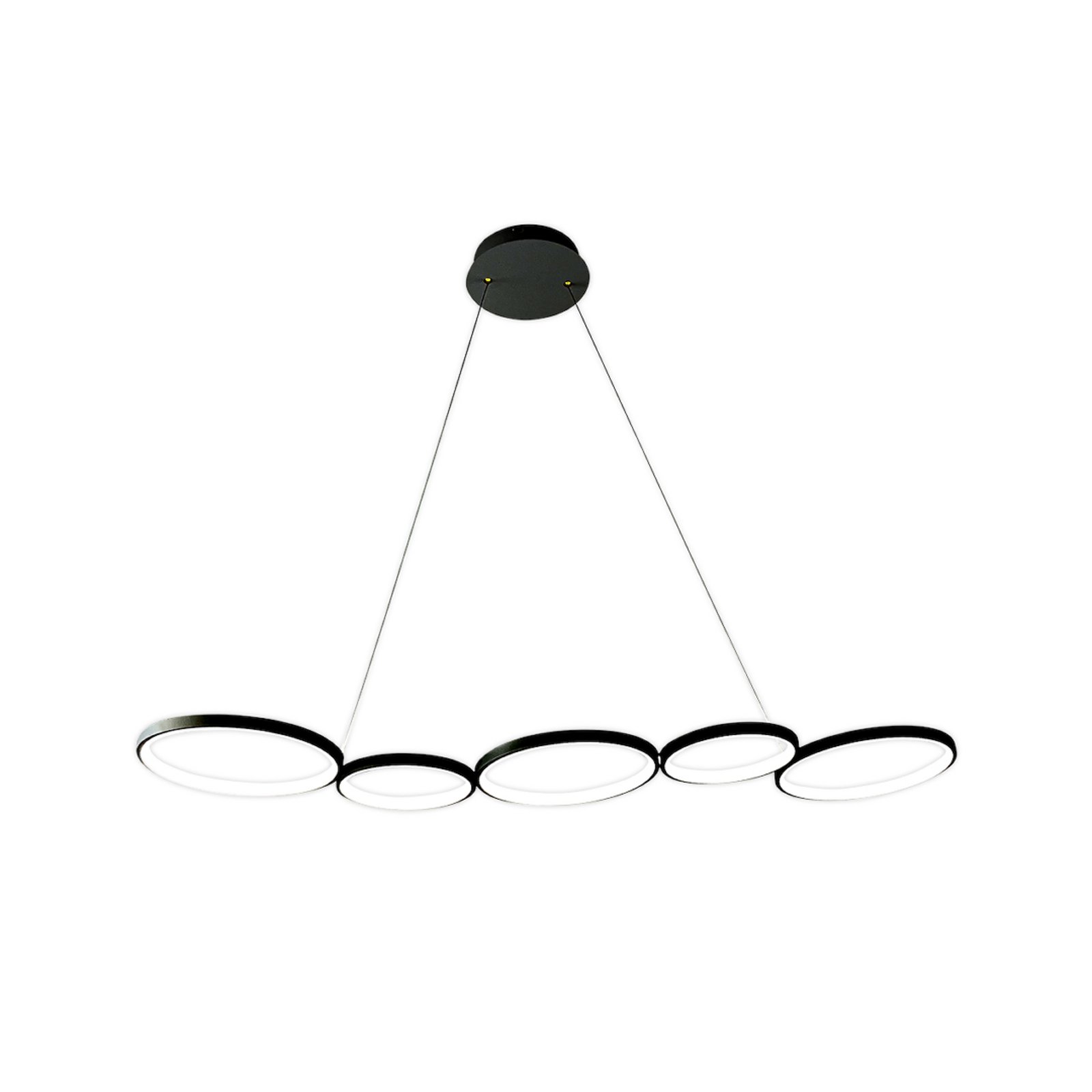 LED-Hängeleuchte Olympia, Metall, schwarz, 4.000 K