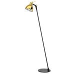 Stehlampe Luxy F0 Glam schwarz/gold, glasschirm - Rotaliana