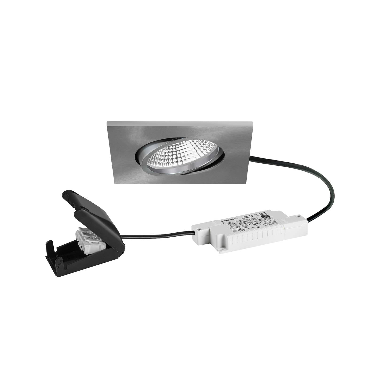 BRUMBERG BB25 Einbauspot IP65 RC Anschlussbox nickel matt