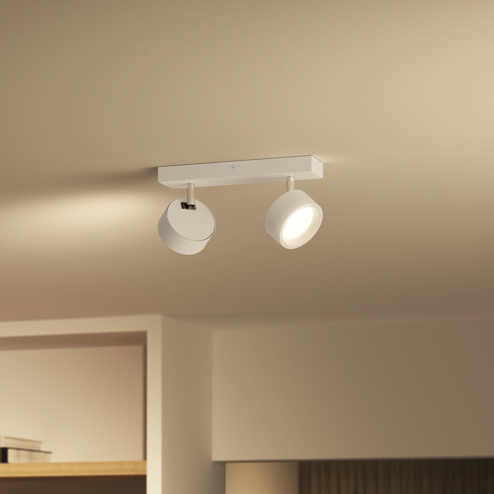 Philips Bracia LED-loftspot, 2 lyskilder, hvid