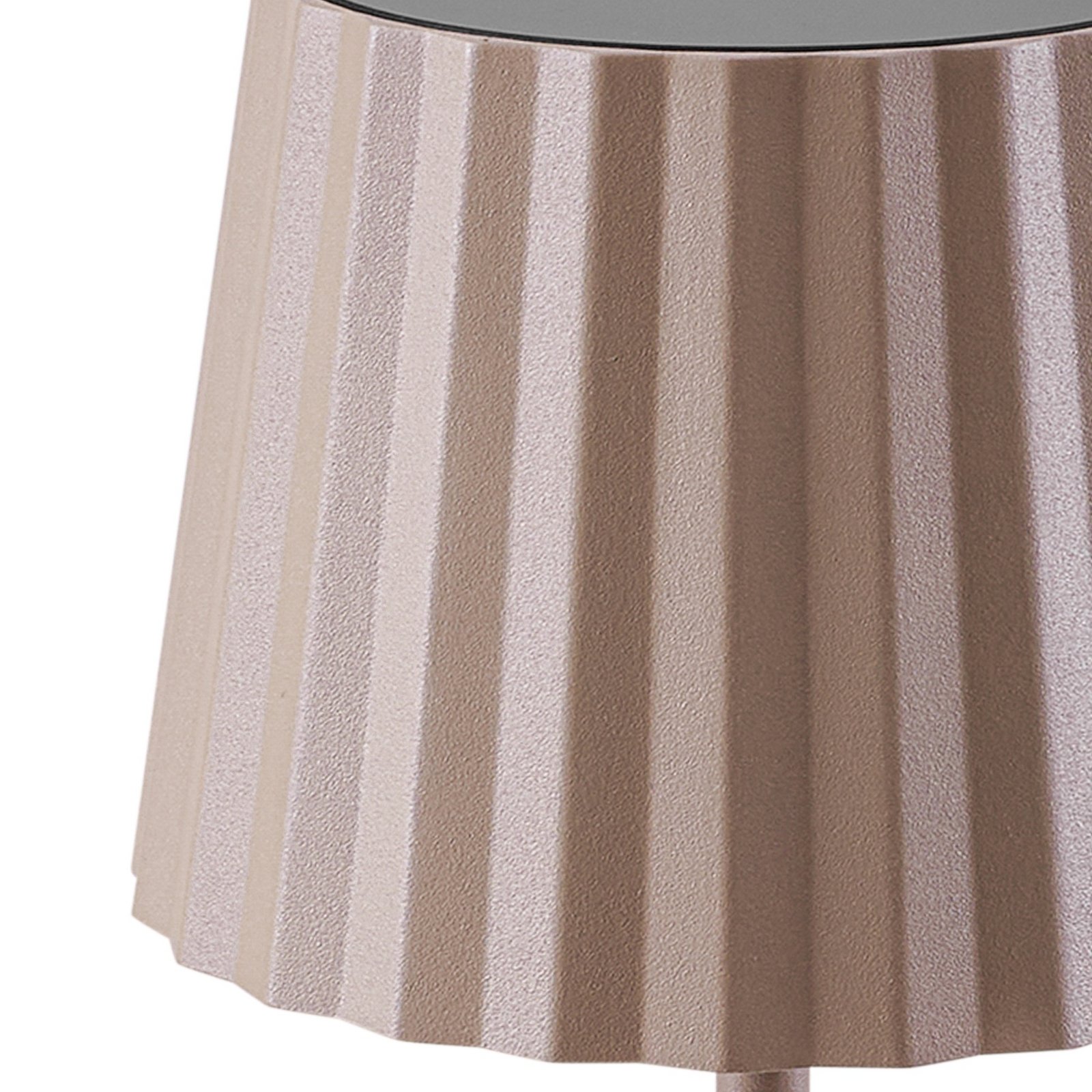 Lindby Esali LED battery-powered table lamp, beige, metal, IP54